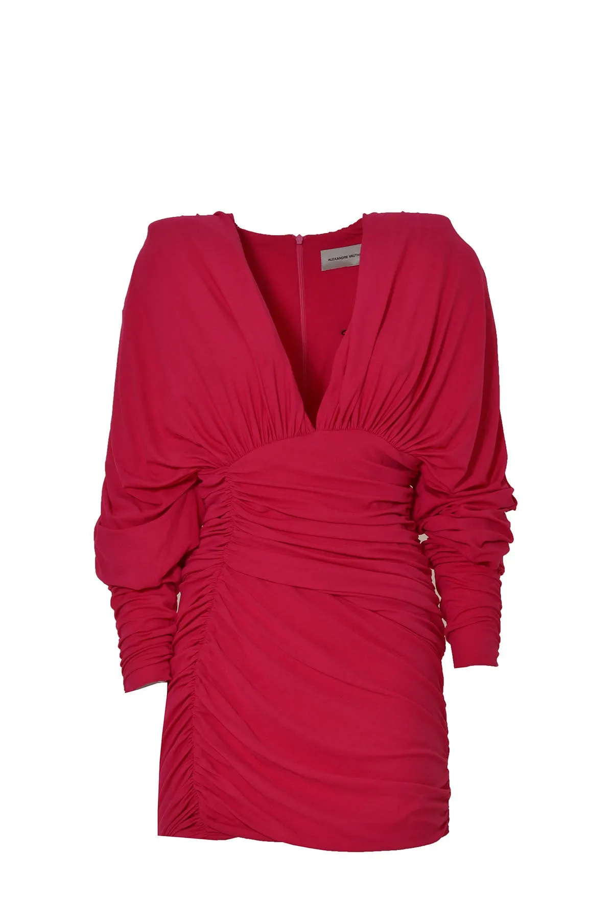 Alexandre Vauthier V-Neck Ruched Mini Dress