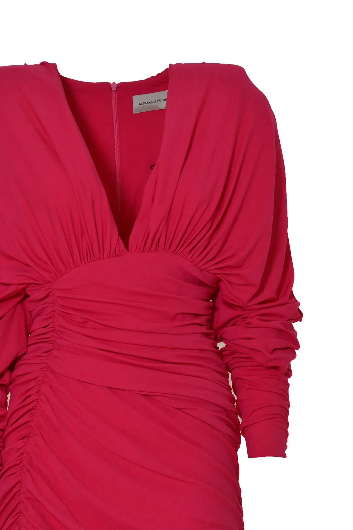 Alexandre Vauthier V-Neck Ruched Mini Dress