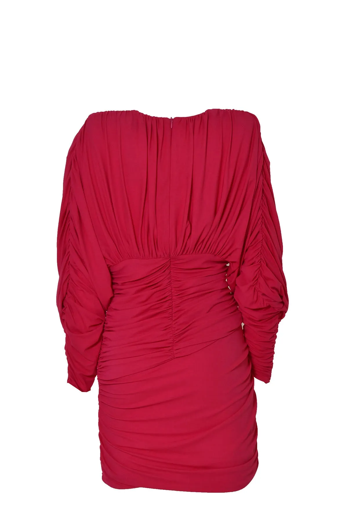 Alexandre Vauthier V-Neck Ruched Mini Dress