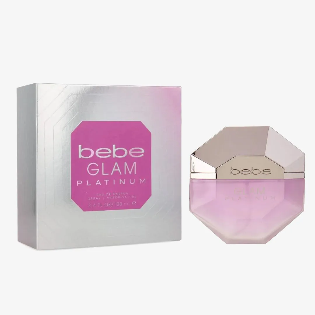 Bebe Glam Platinum For Women by Bebe Eau De Parfum Spray 3.4 oz