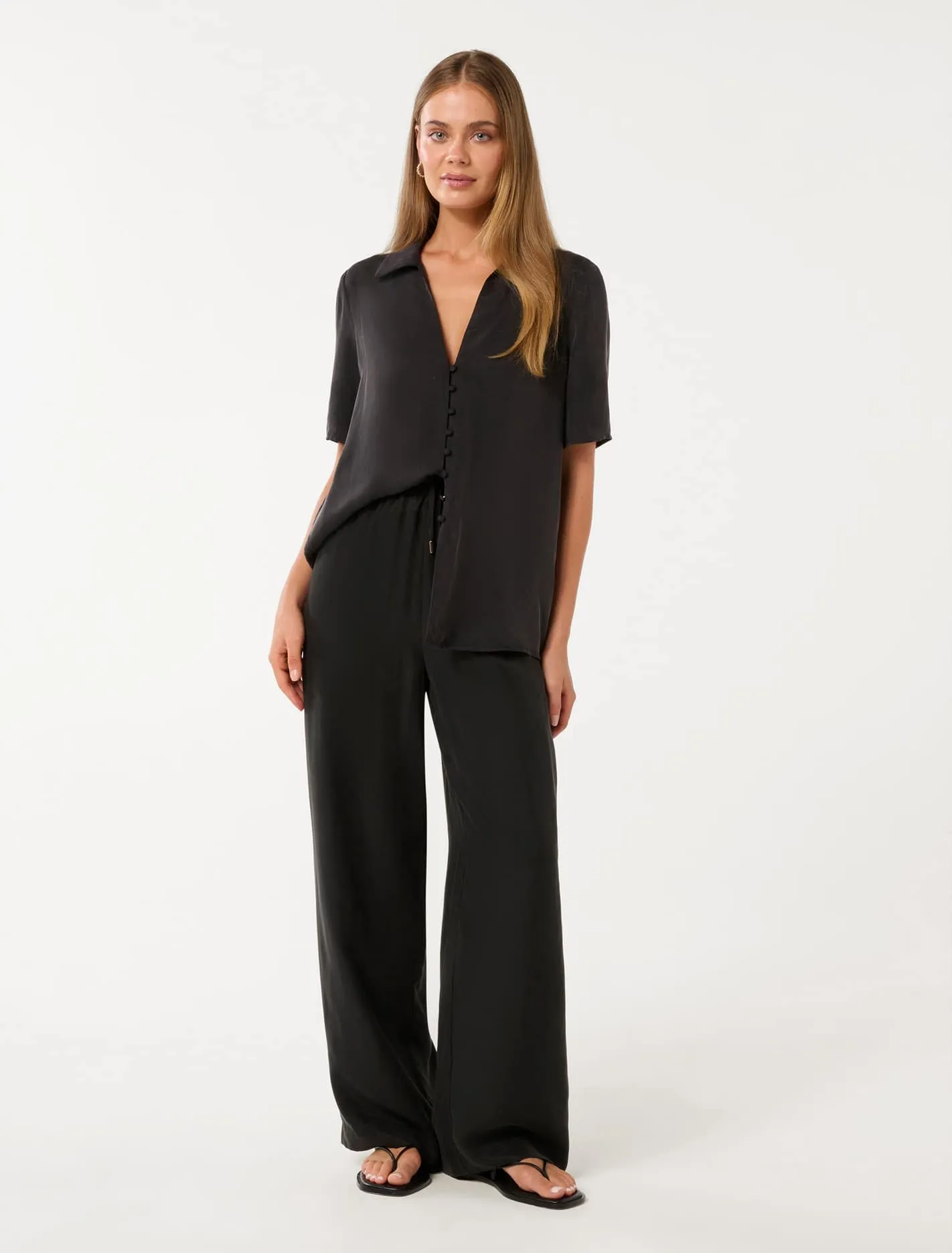 Bella Cupro Button Front Shirt
