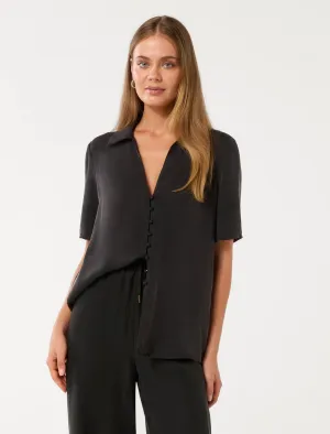 Bella Cupro Button Front Shirt