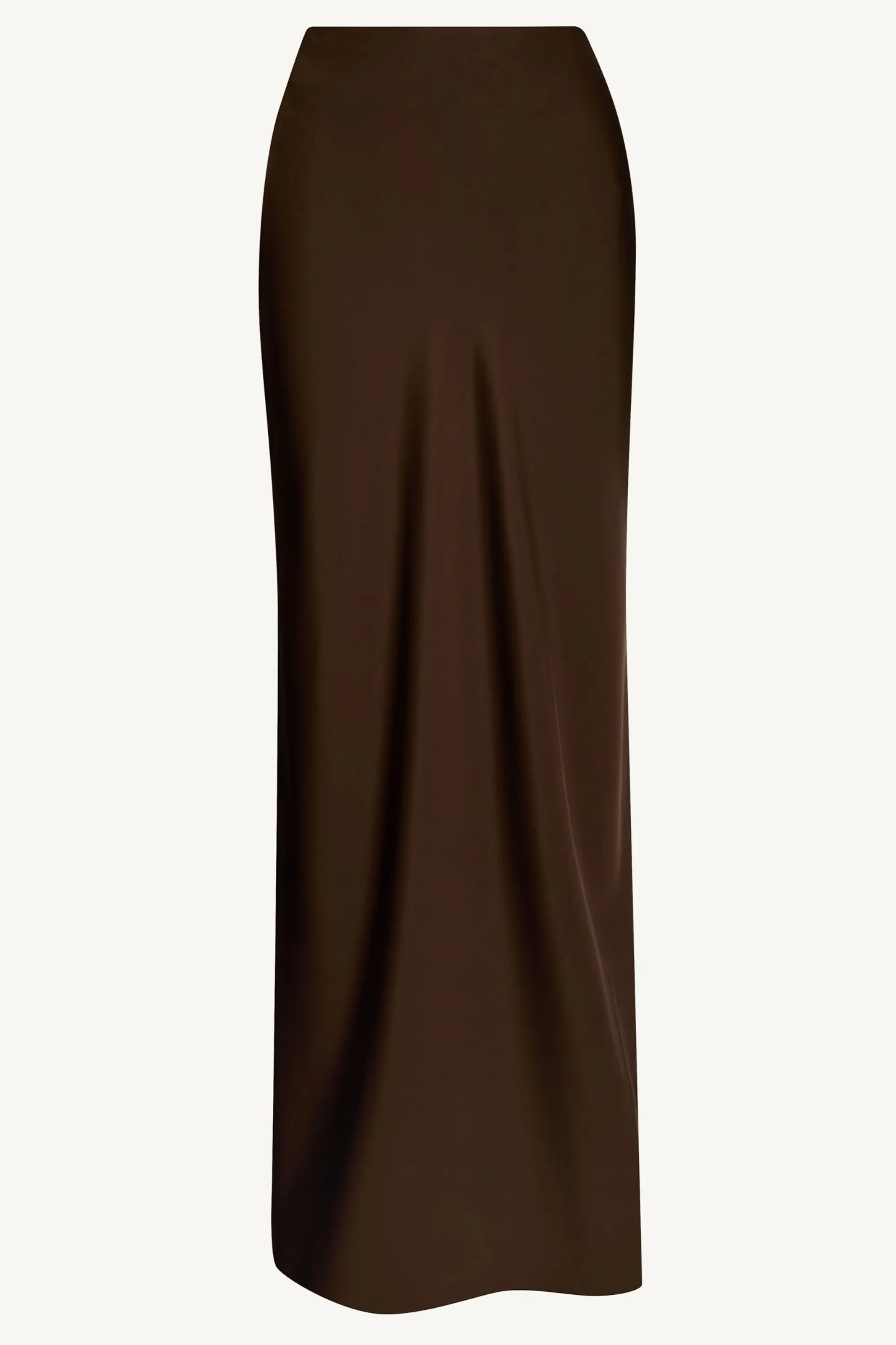 Bella Satin Maxi Skirt - Qahwah