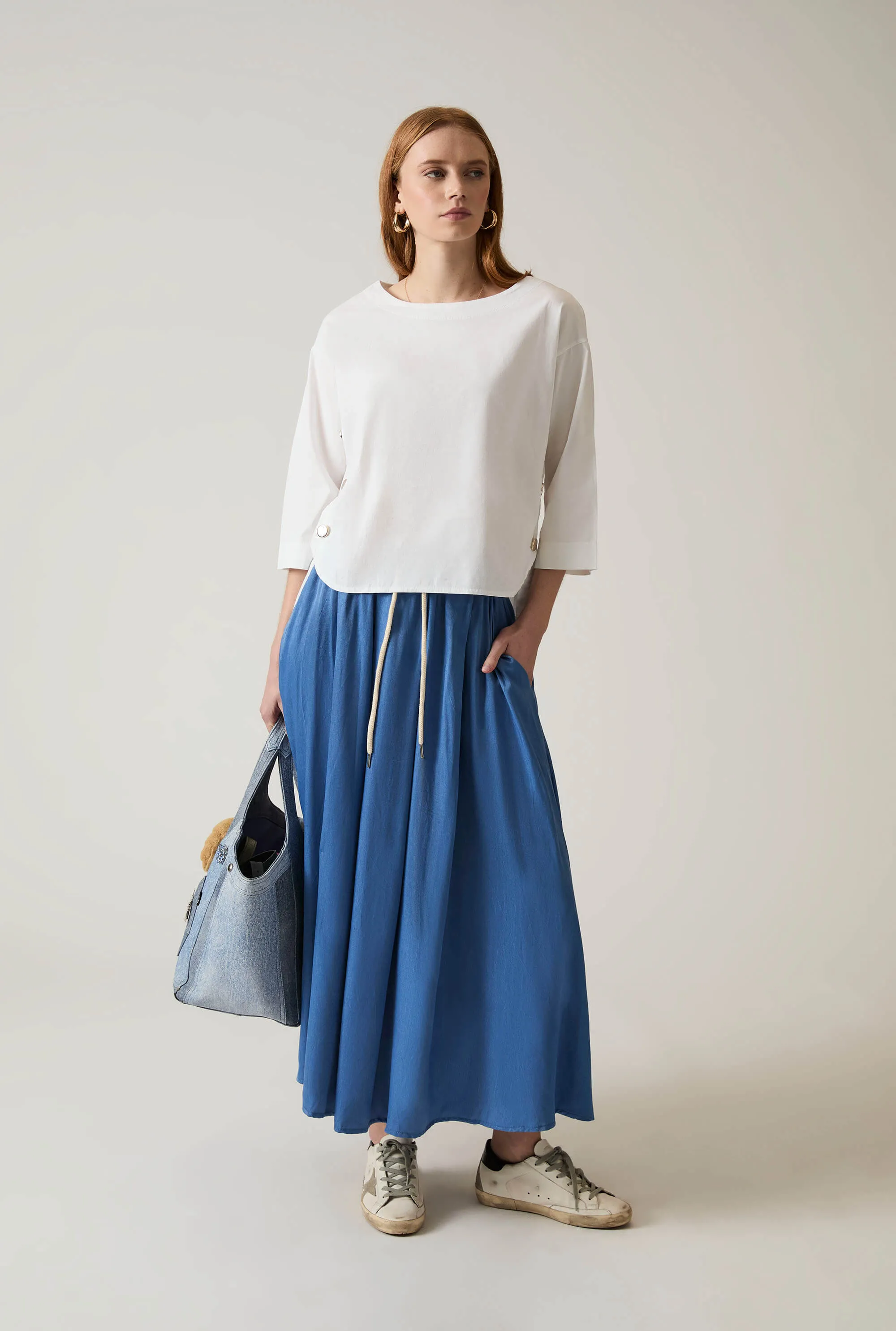Blue Maxi Skirt