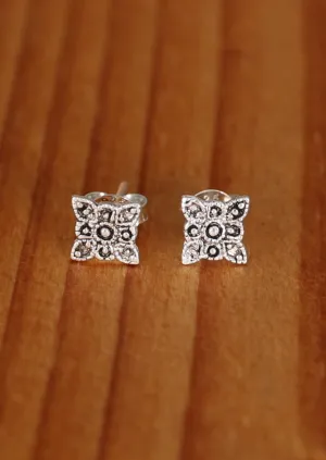 Boho Blooms Silver Studs
