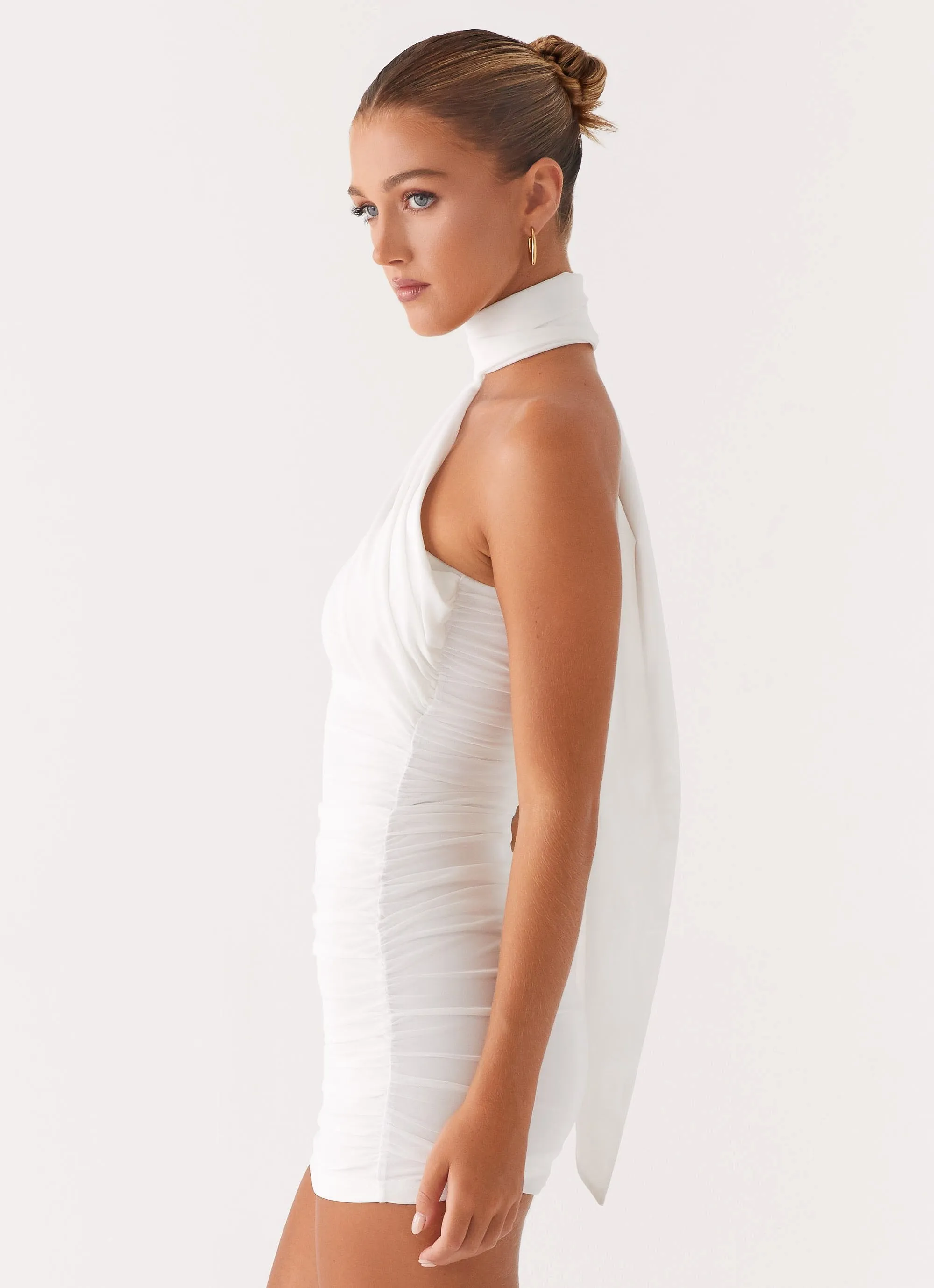 Breaking News Mini Dress - White