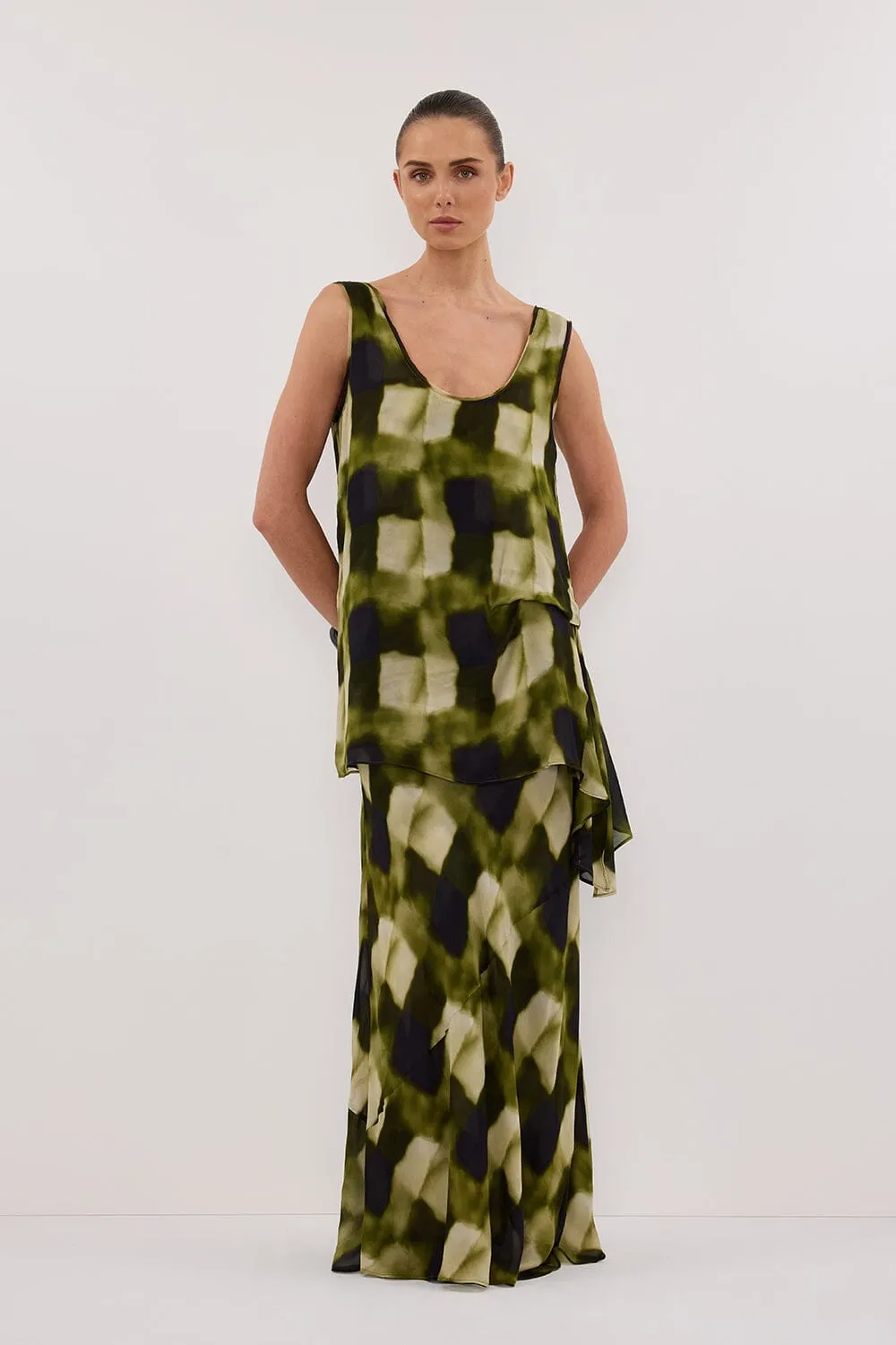 BRONX MOSS MIDI SKIRT