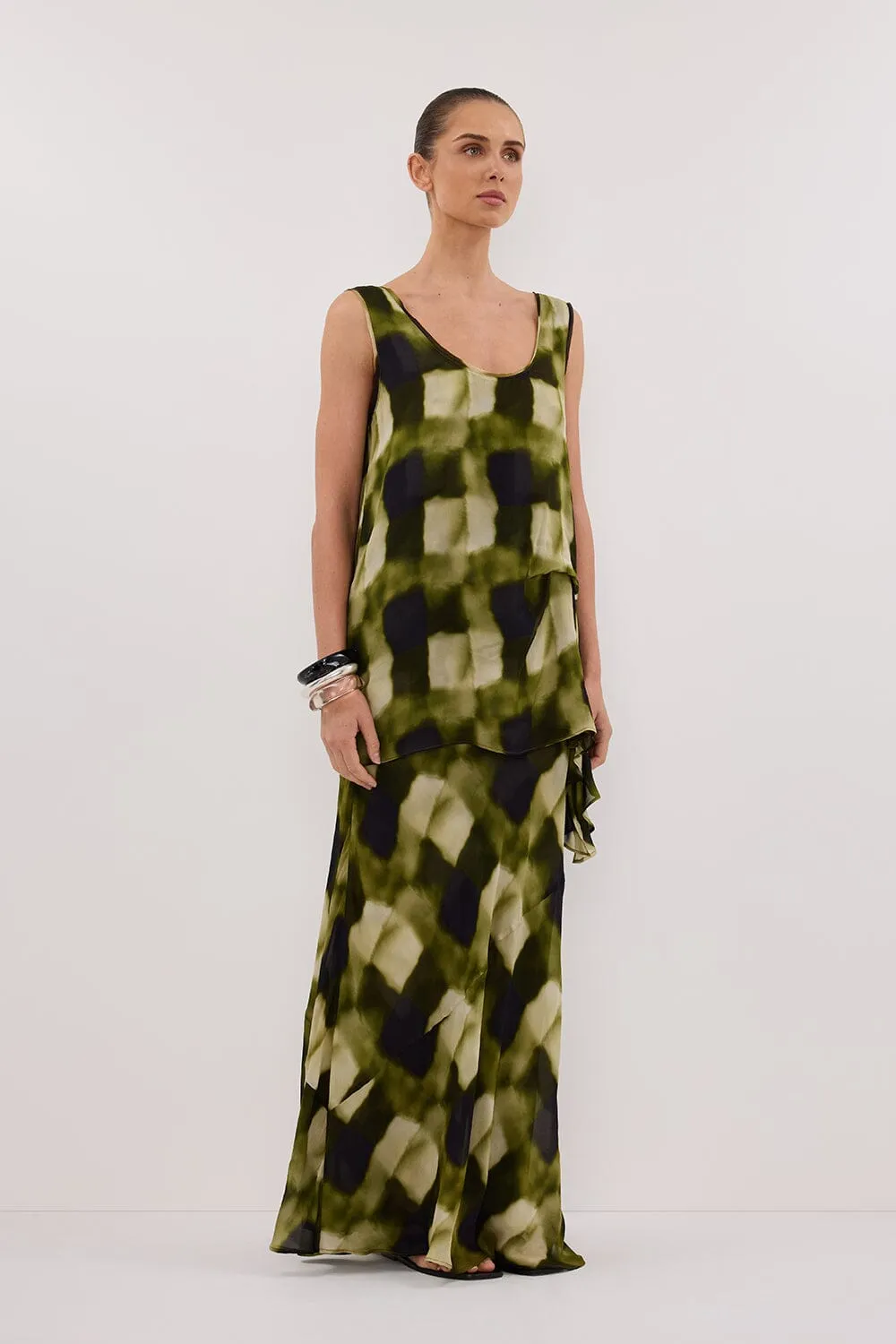 BRONX MOSS MIDI SKIRT