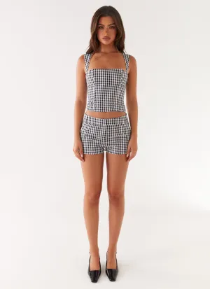 Clayton Top - Black Gingham