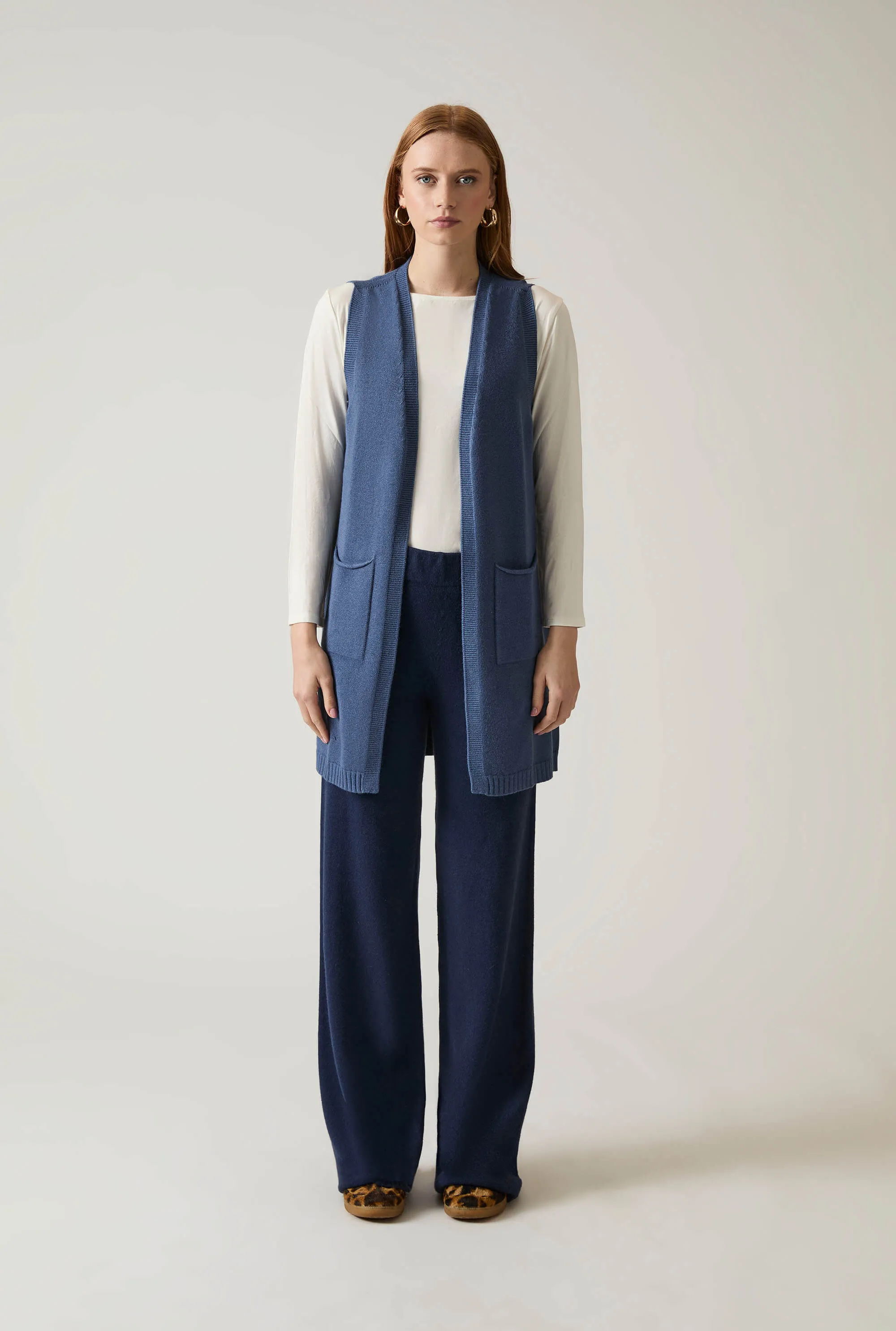 Denim Knitted Gilet