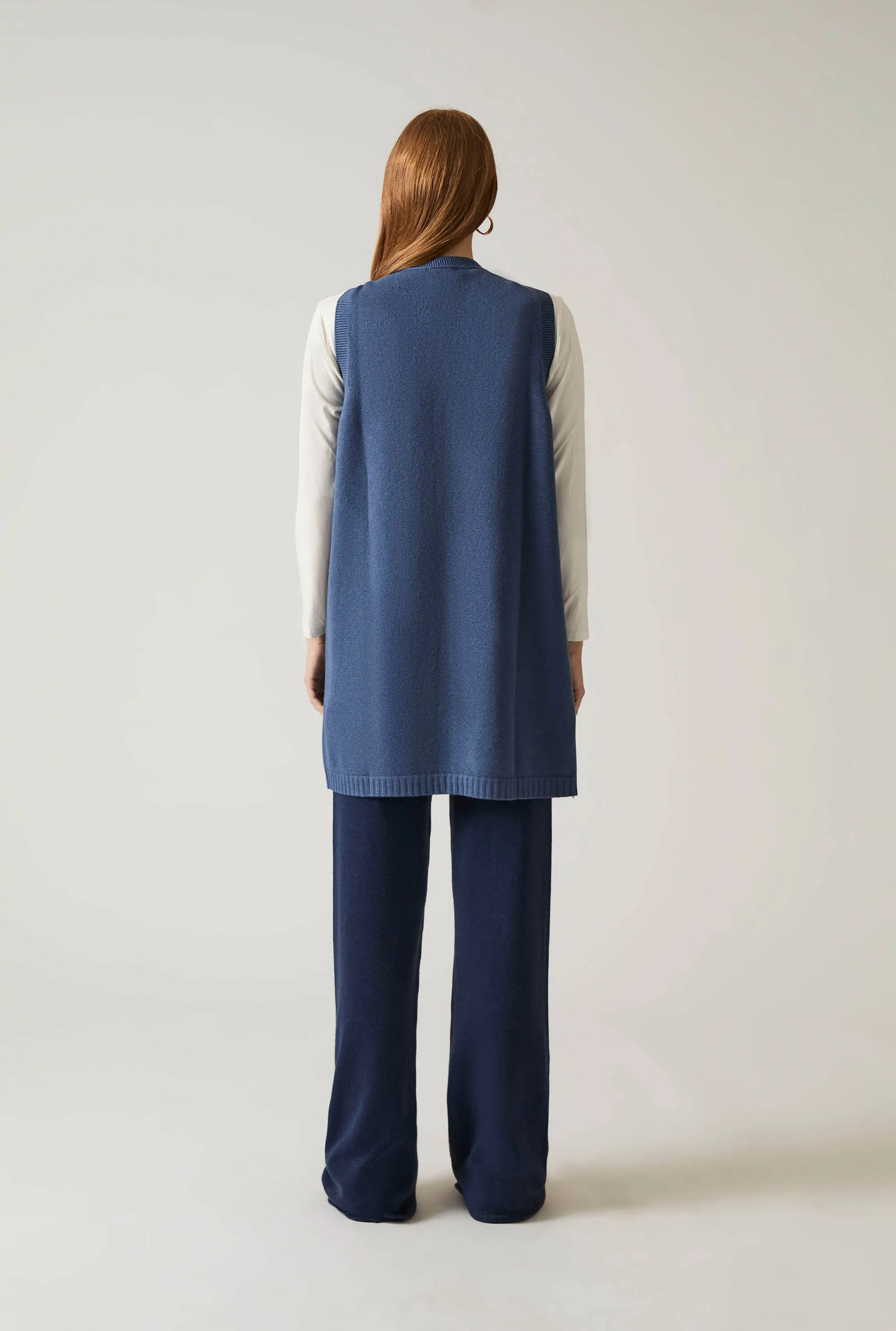 Denim Knitted Gilet