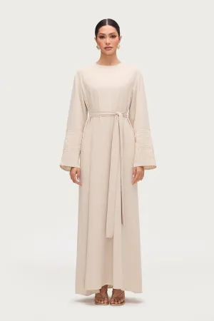 Dima Embroidered Maxi Dress - Stone