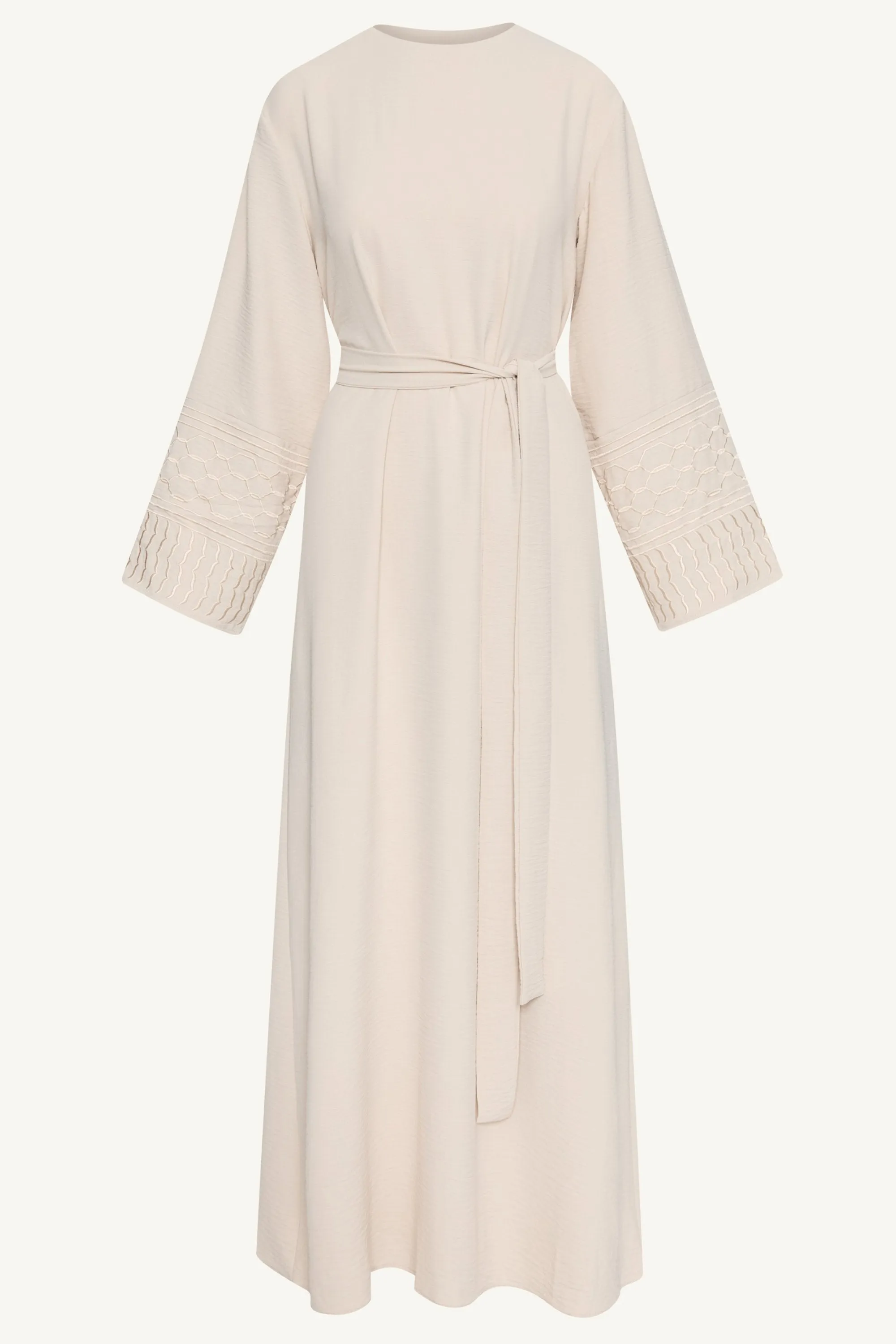 Dima Embroidered Maxi Dress - Stone