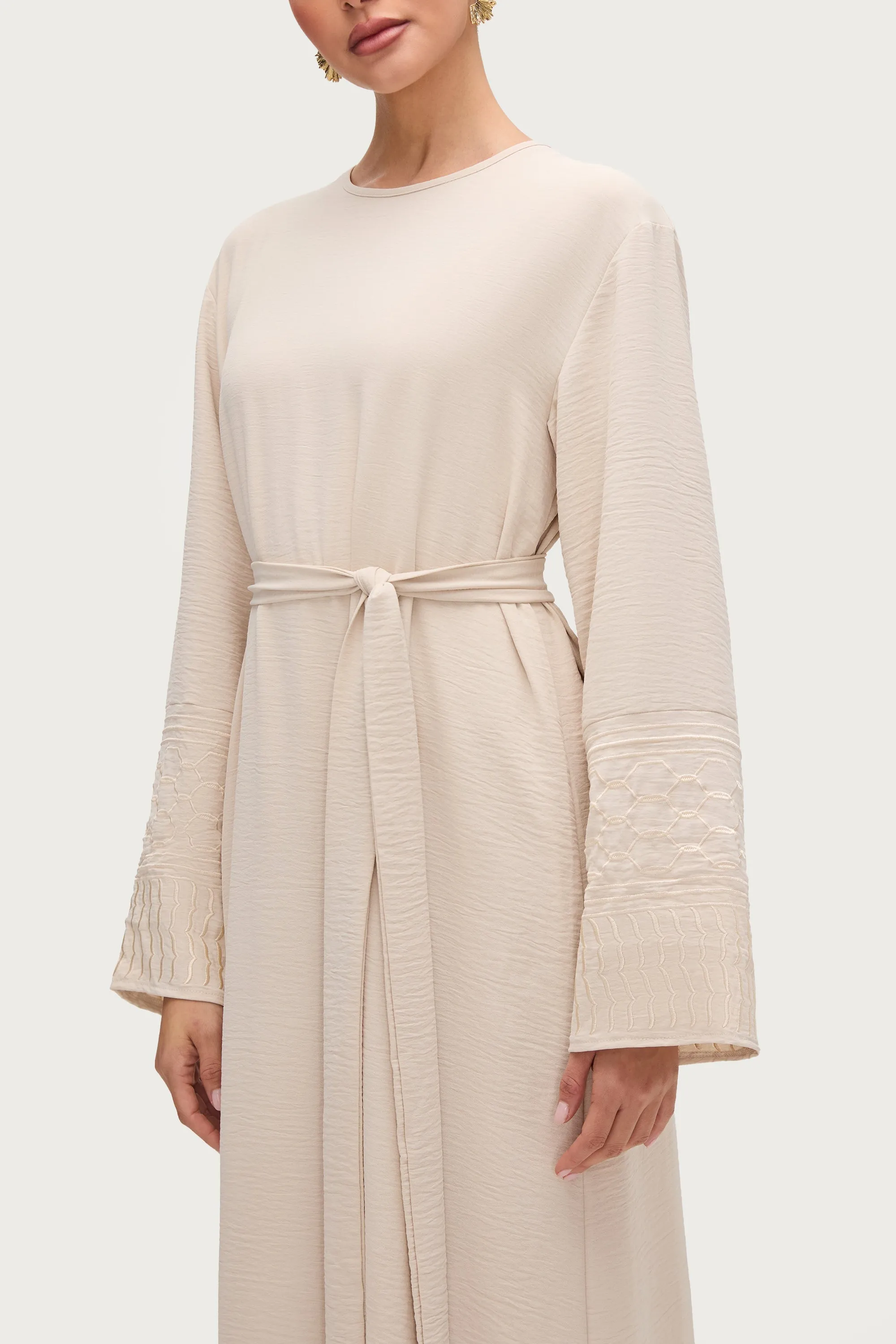 Dima Embroidered Maxi Dress - Stone
