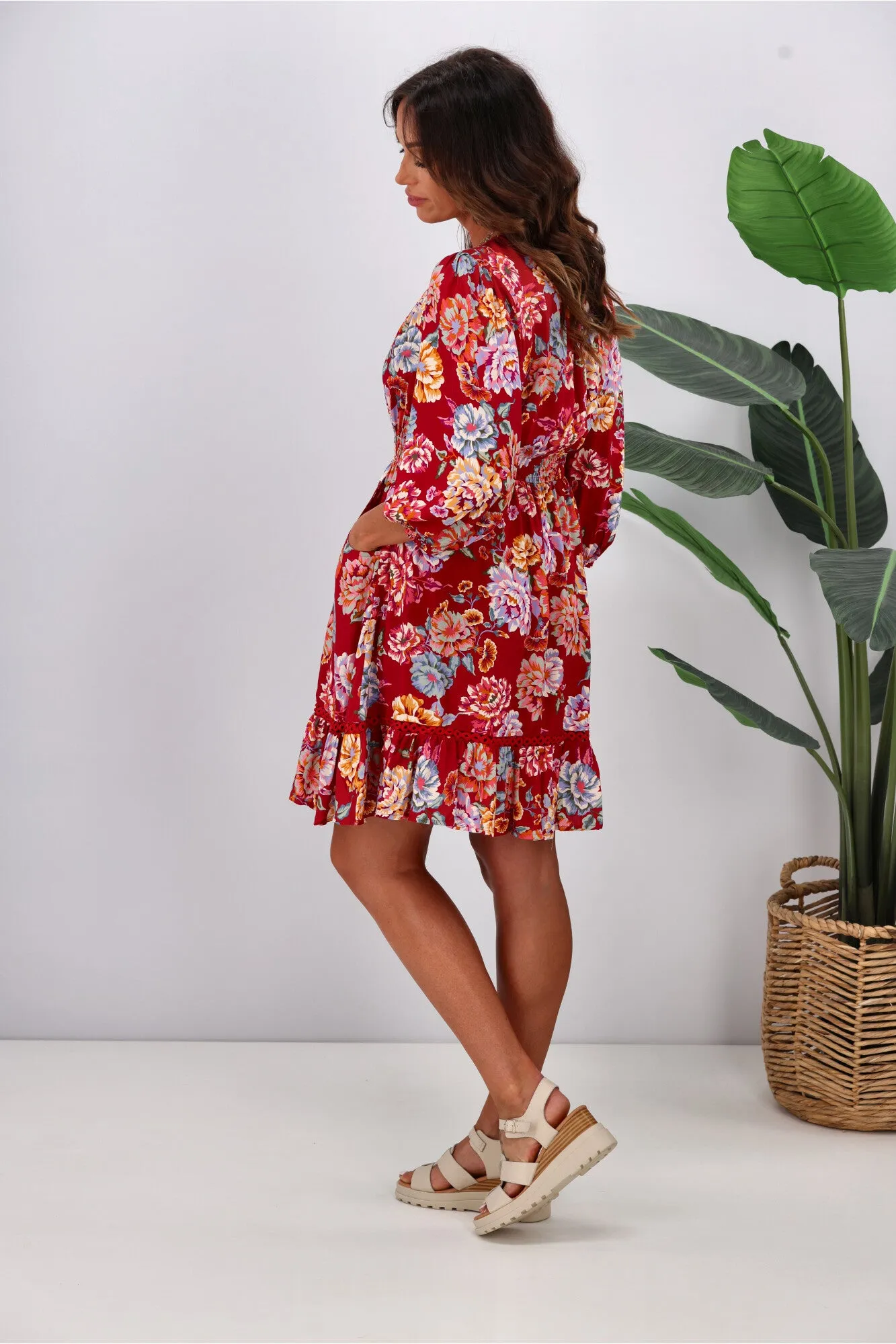 Dreamcatcher Kelly Mini Dress Pink Floral