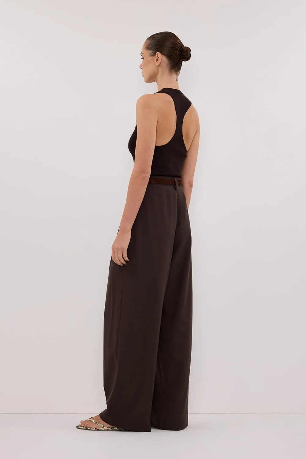 EDEN BITTER CHOC TAILORED PANT