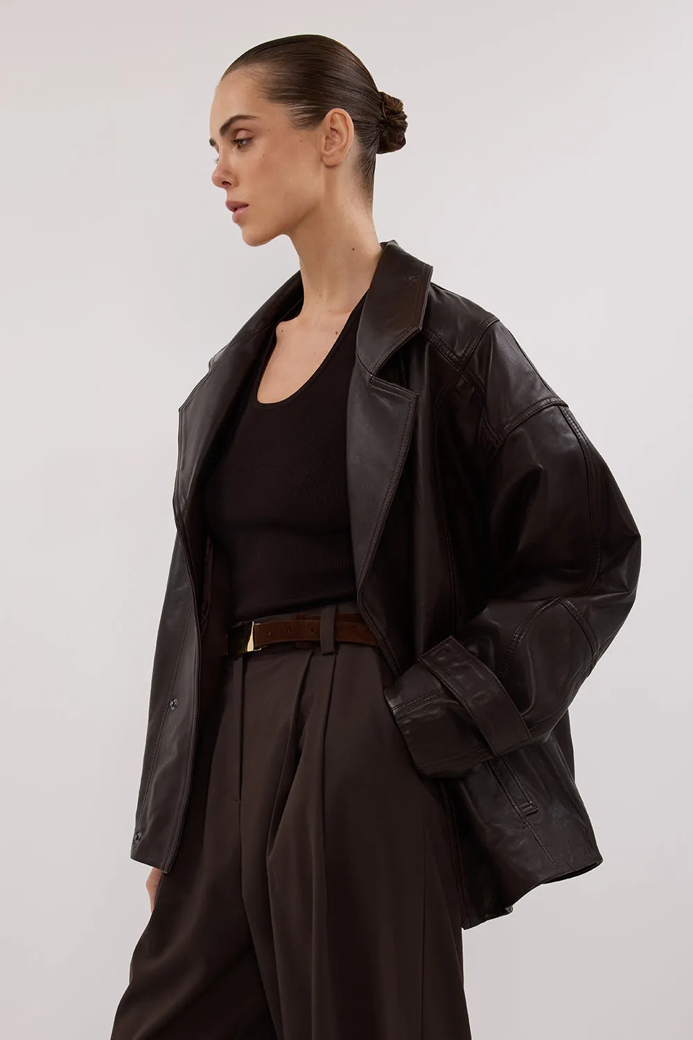 EDEN BITTER CHOC TAILORED PANT