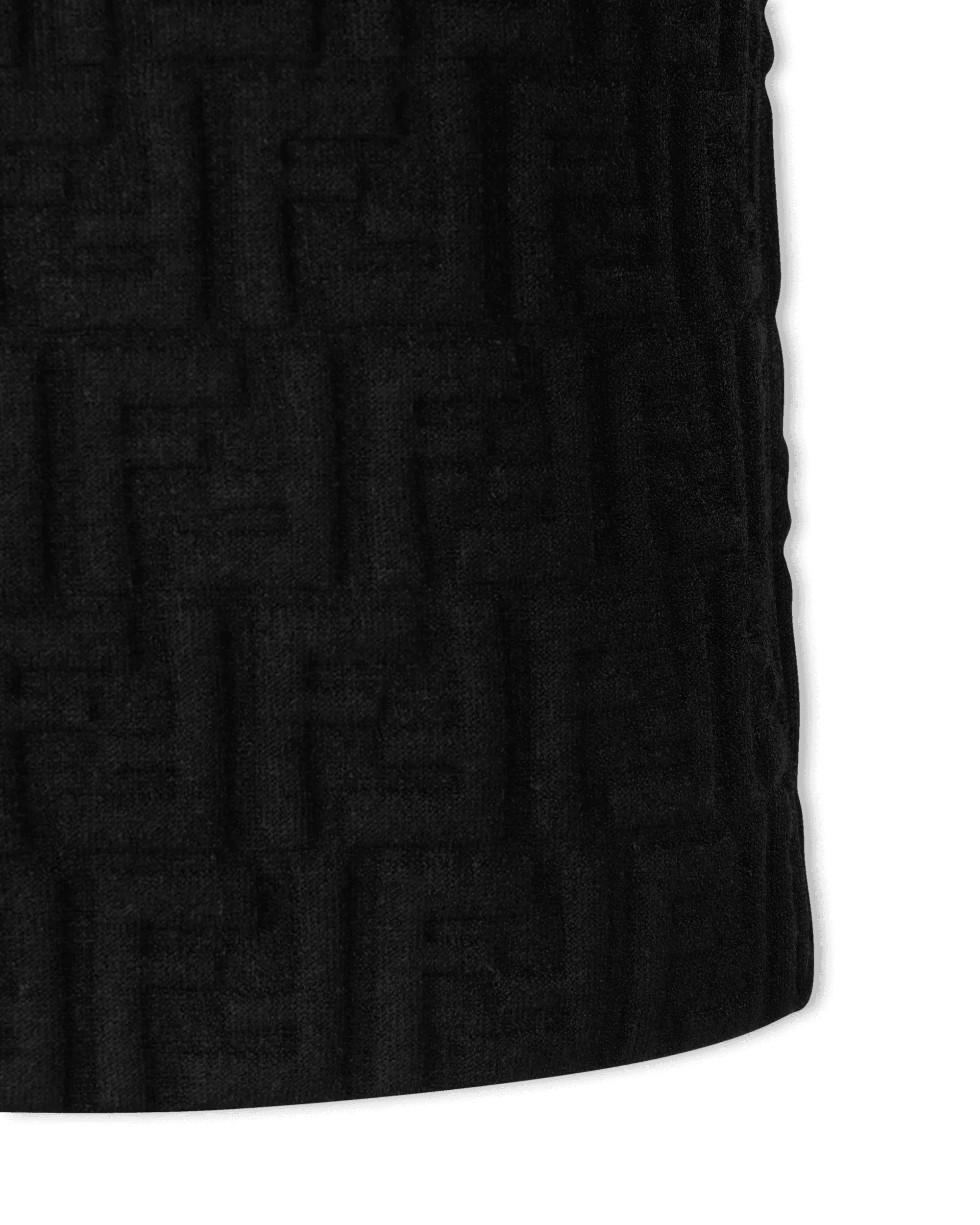FF Embossed Sleeveless Black Dress
