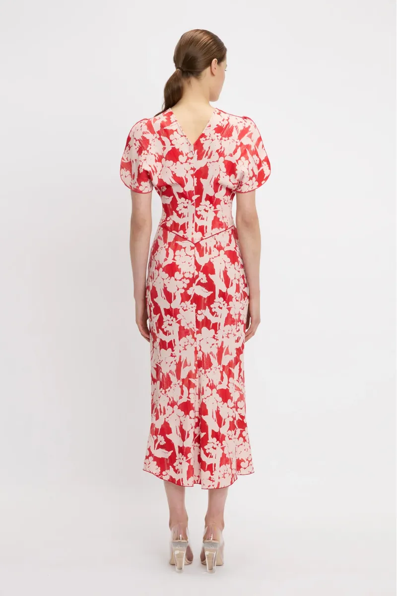 Gathered Waist Midi Dress
