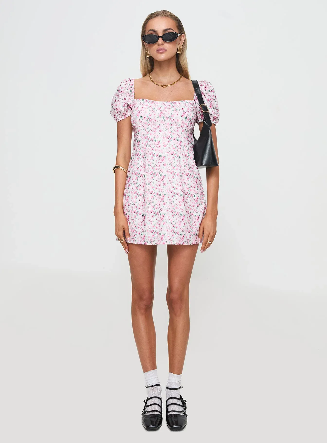 Hollen Mini Dress White Floral