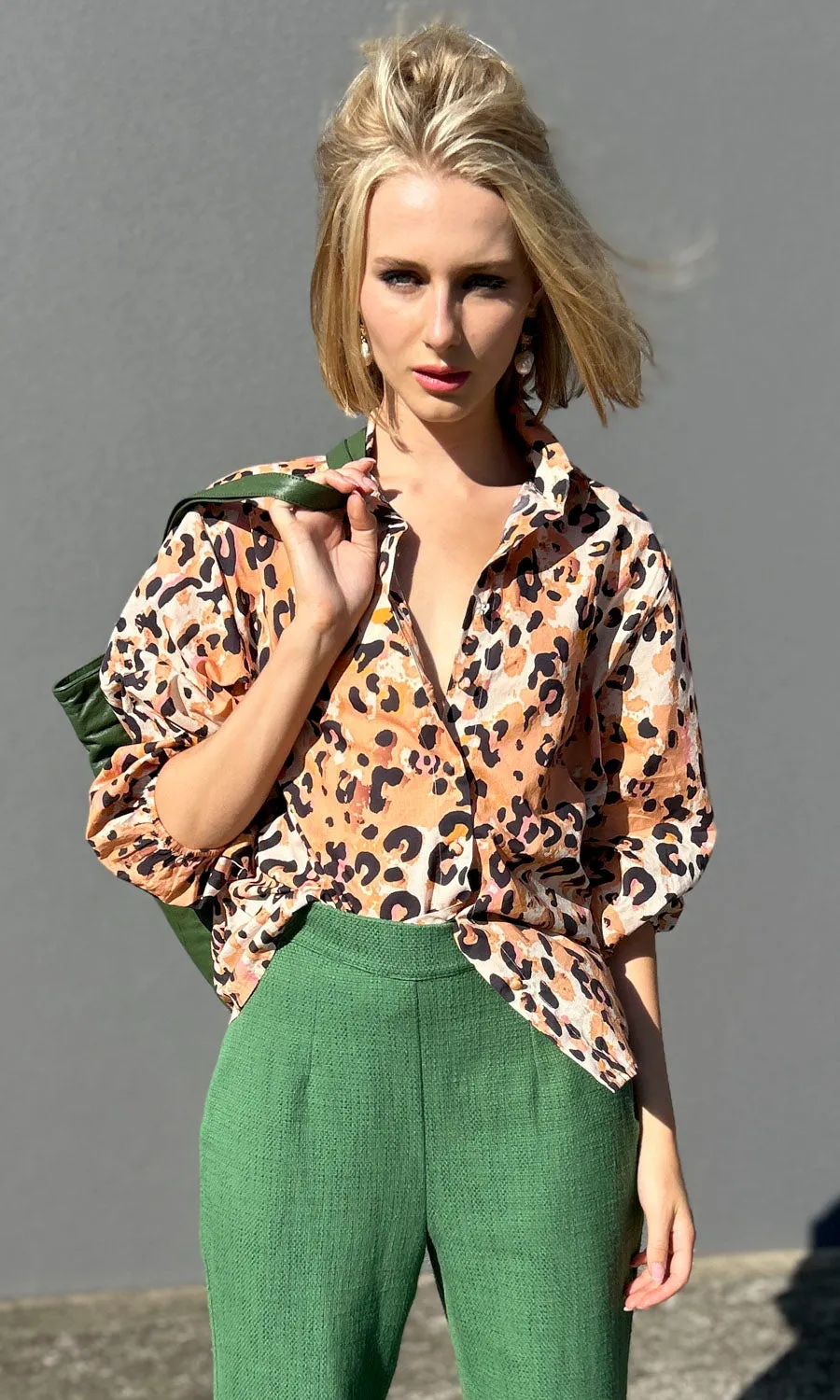 Hoss 3/4 Shirt -  Parell Animal print