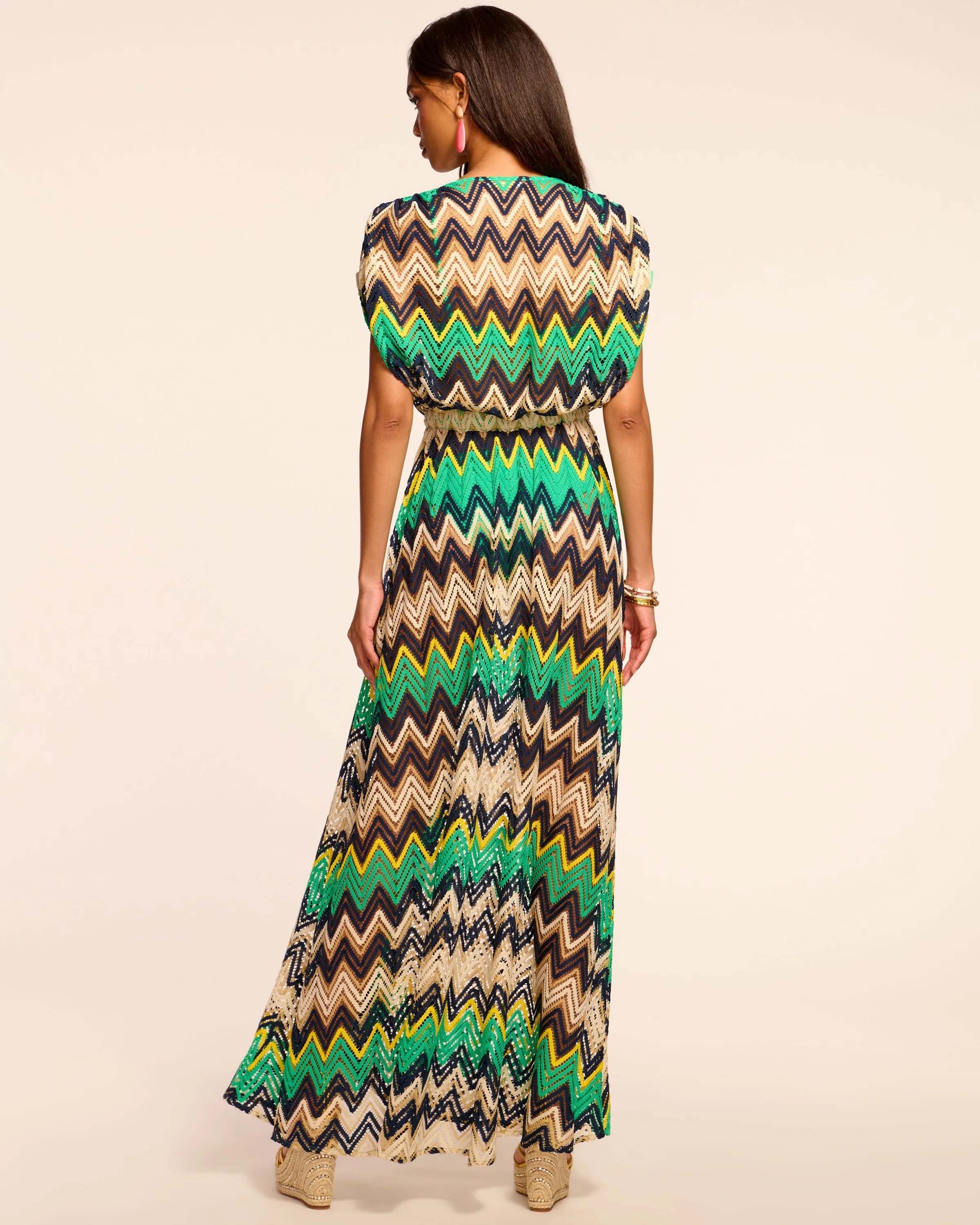 Katheron Chevron Coverup Maxi Dress