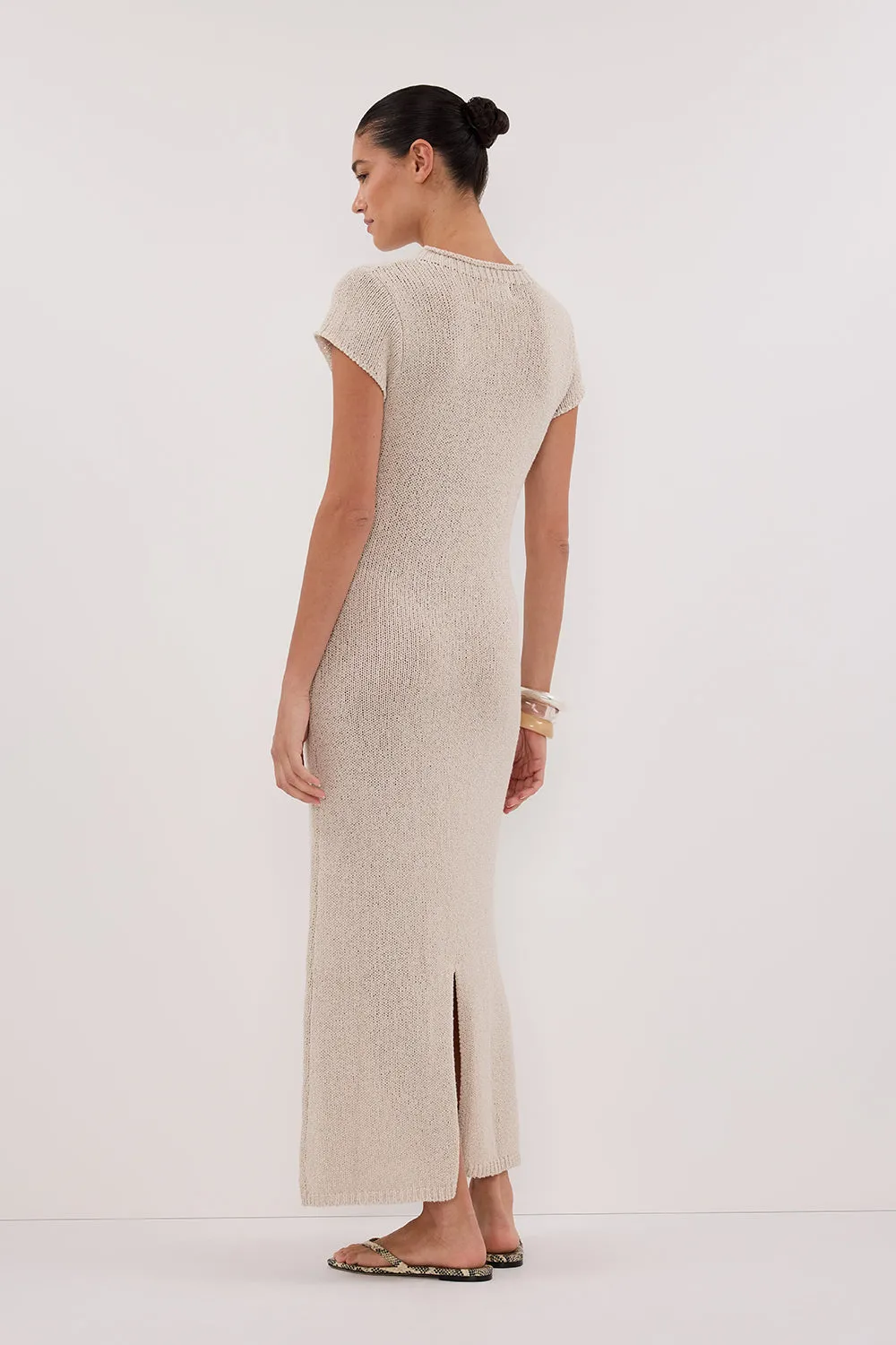 LEO CHALK KNIT MIDI DRESS