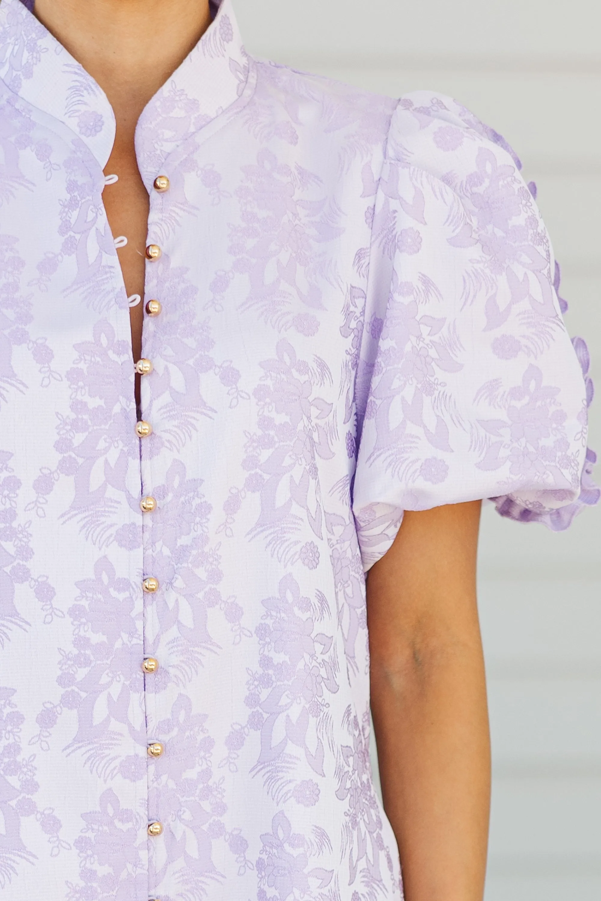 Listen To Me Lavender Purple Floral Midi Dress