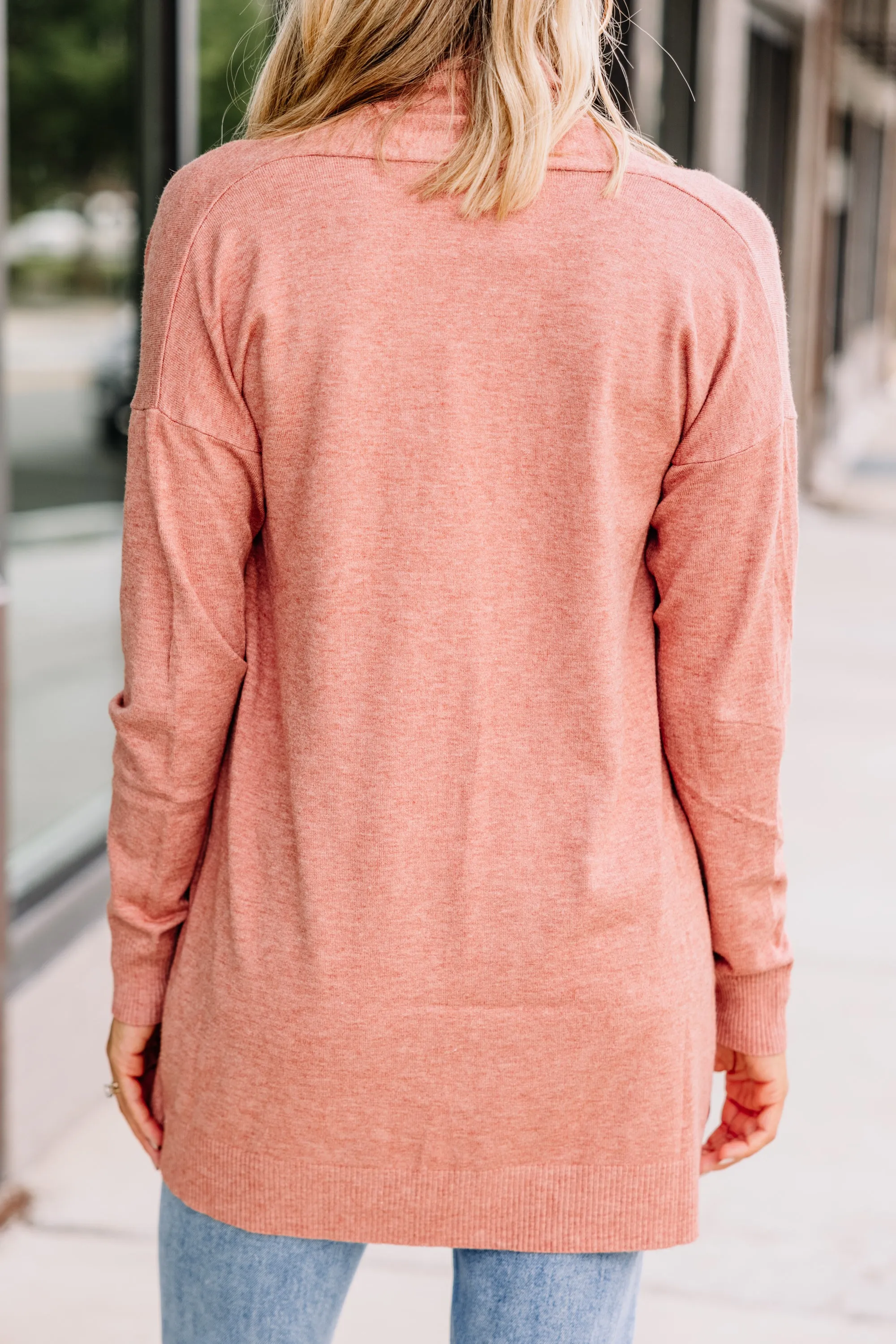 Living A Dream Heather Dust Rose Pink Cardigan
