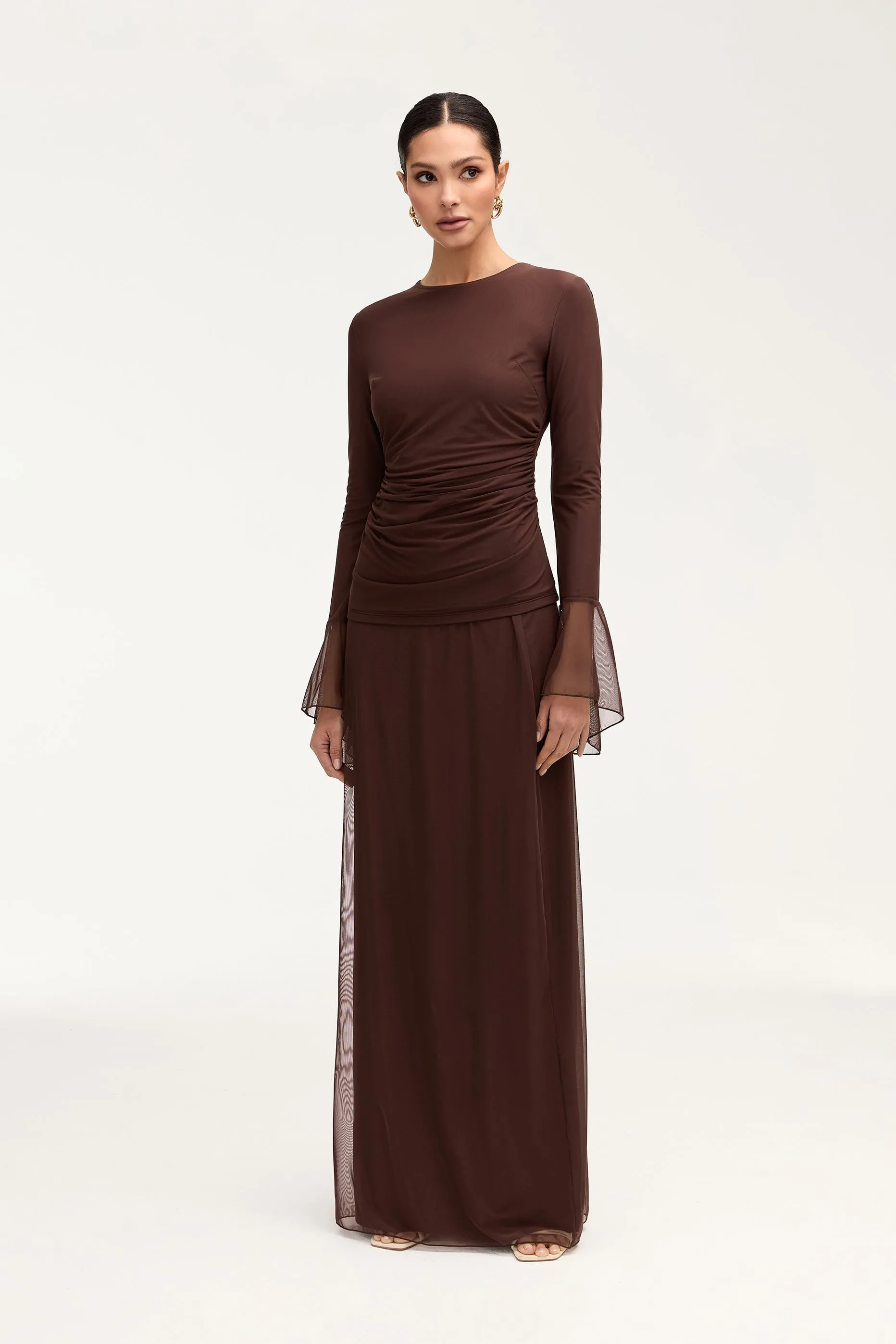 Lolita Rouched Top - Espresso