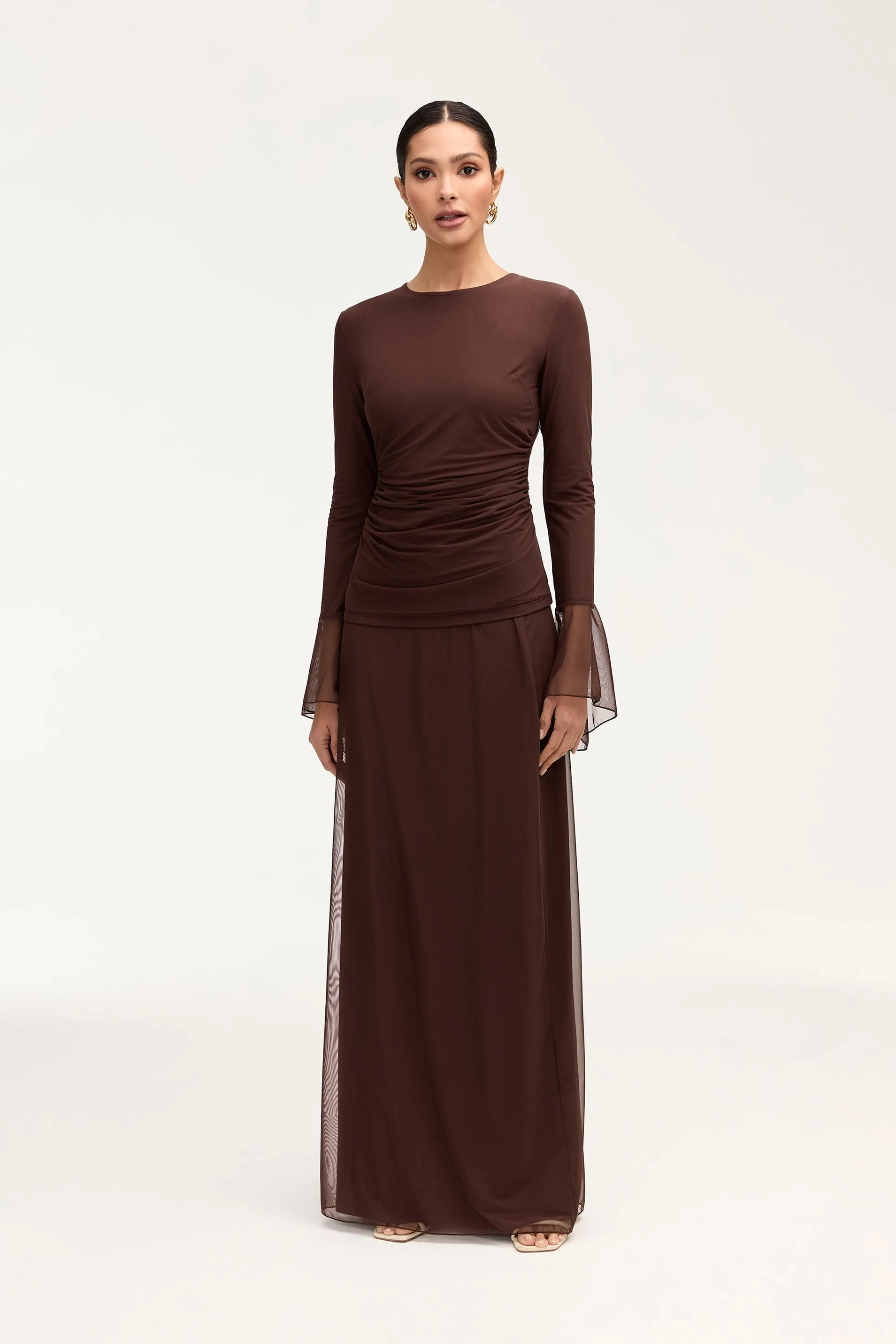 Lolita Rouched Top - Espresso