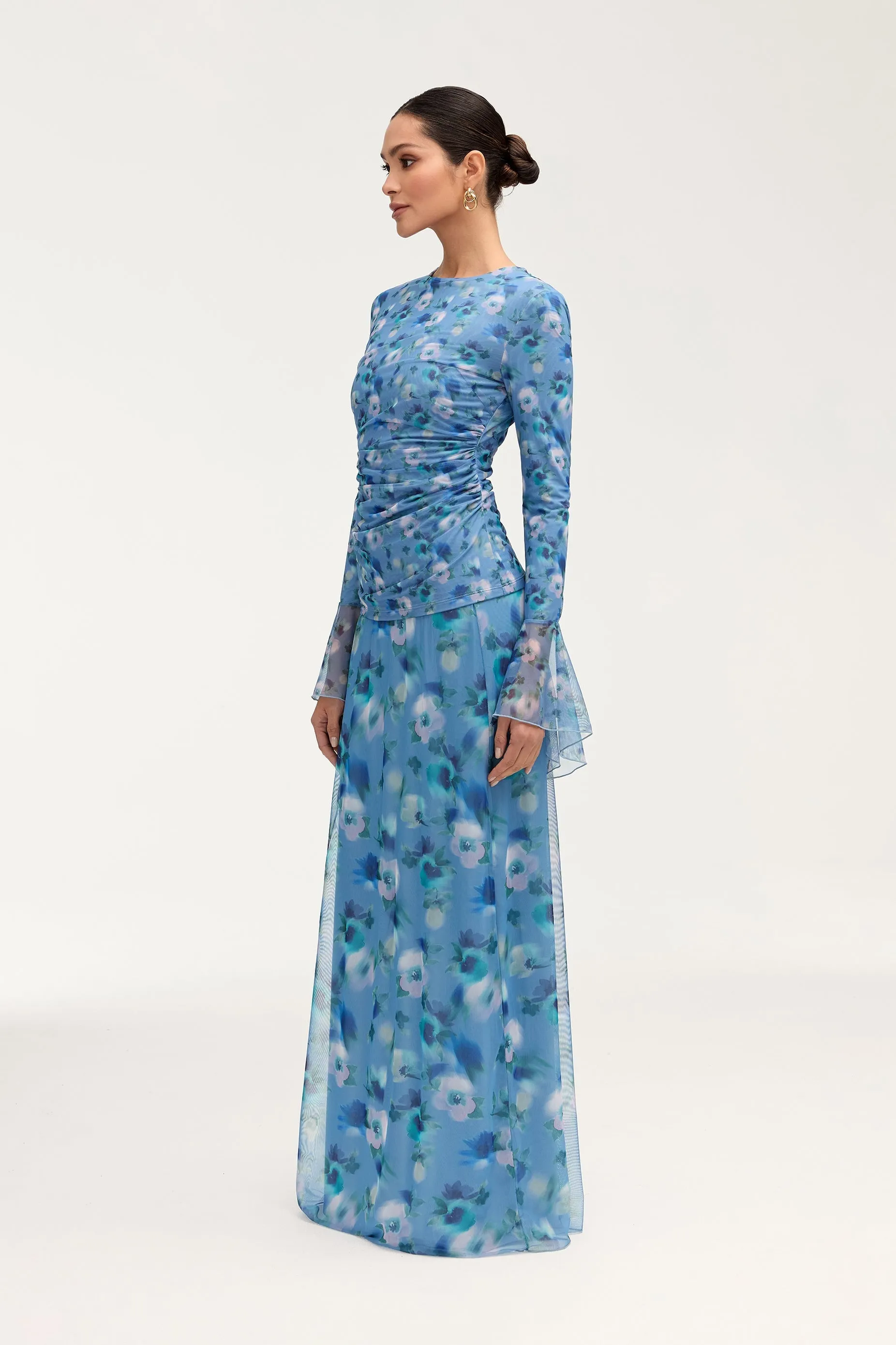 Lolita Rouched Top - Floral