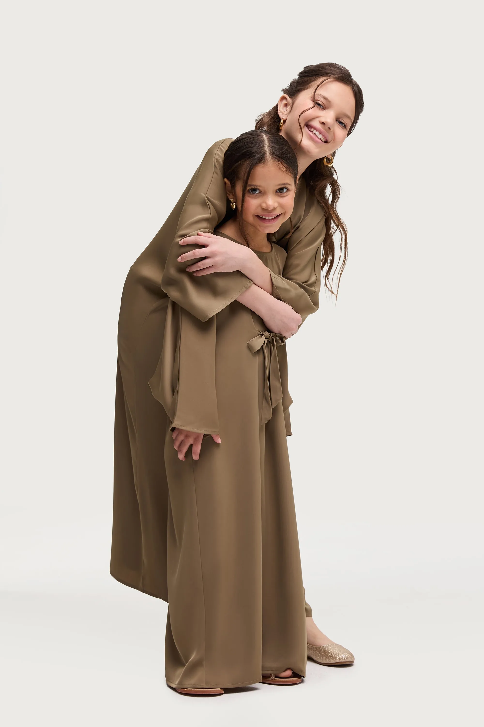 Maha Tie Front Kaftan - Desert Palm (Girls)