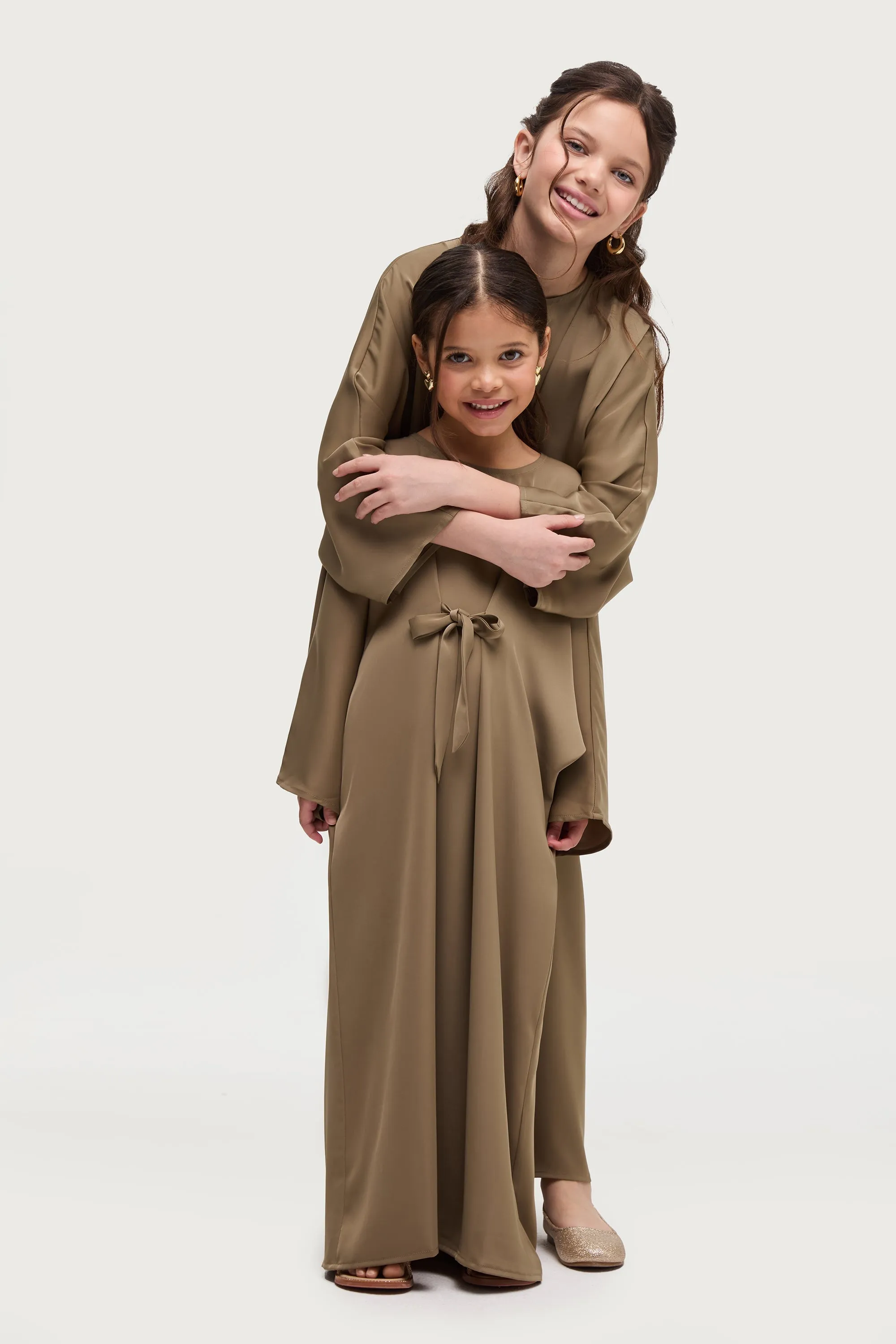 Maha Tie Front Kaftan - Desert Palm (Girls)