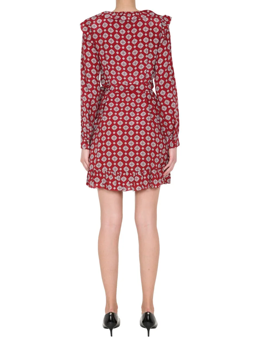 Michael Michael Kors Patterned Wrap Dress