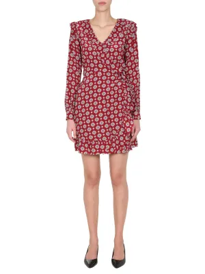 Michael Michael Kors Patterned Wrap Dress