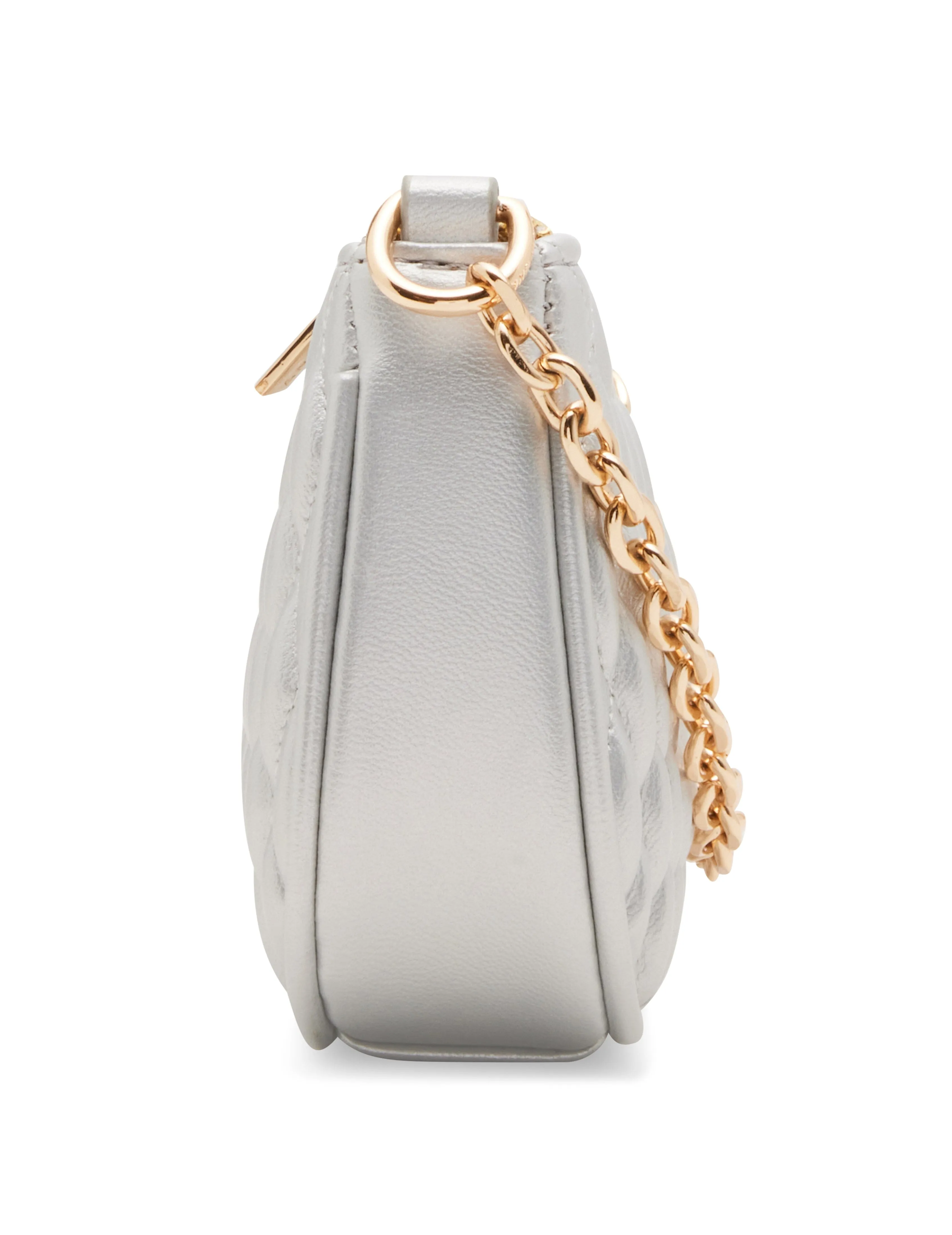 Mini Ruched Crossbody With Chain Swag