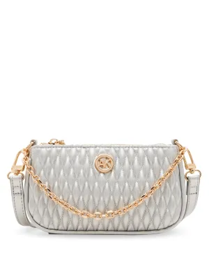 Mini Ruched Crossbody With Chain Swag