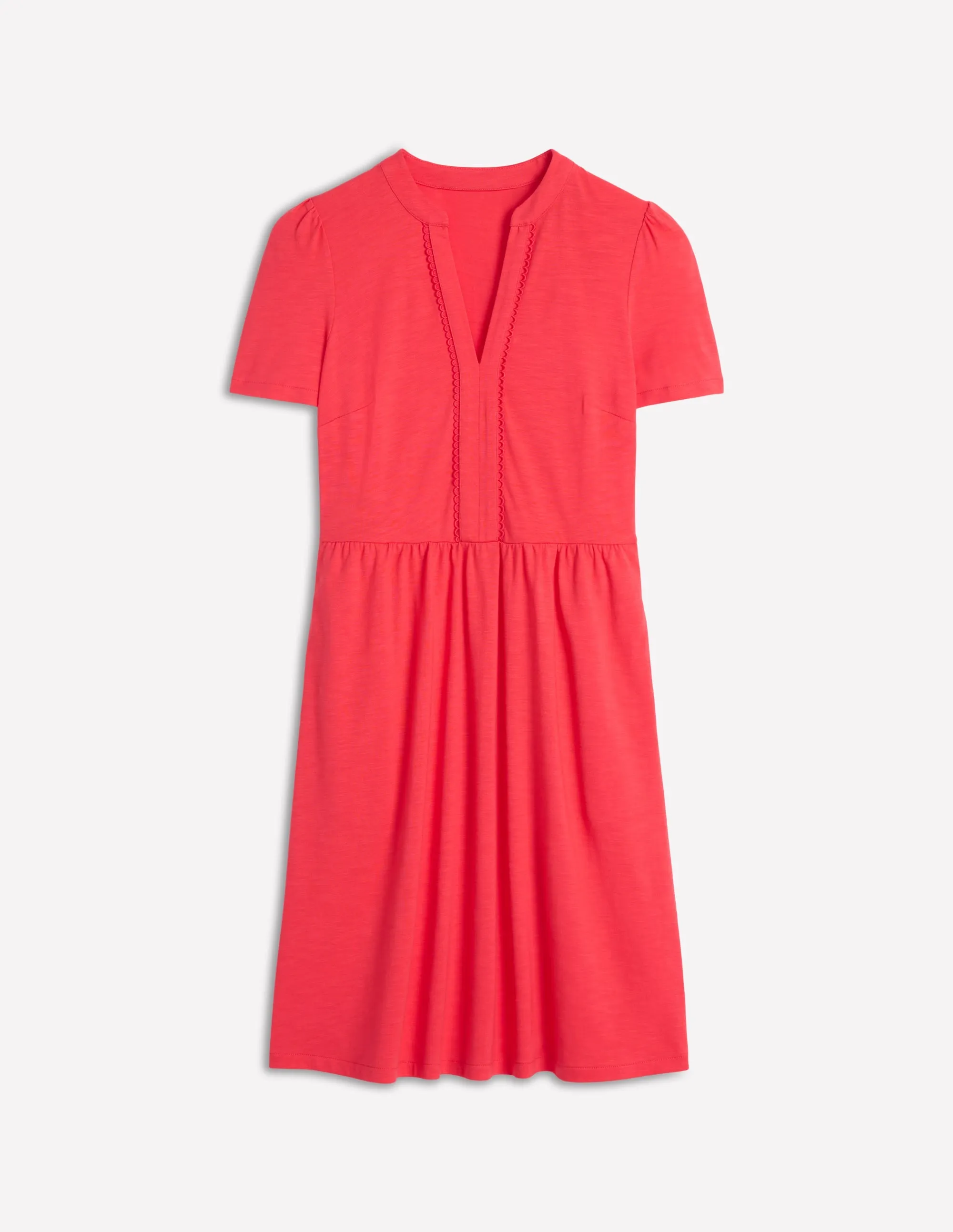 Naomi Short Sleeve Dress-Strawberry Tart Red