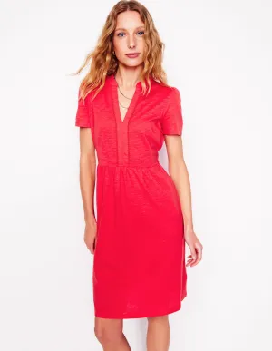 Naomi Short Sleeve Dress-Strawberry Tart Red
