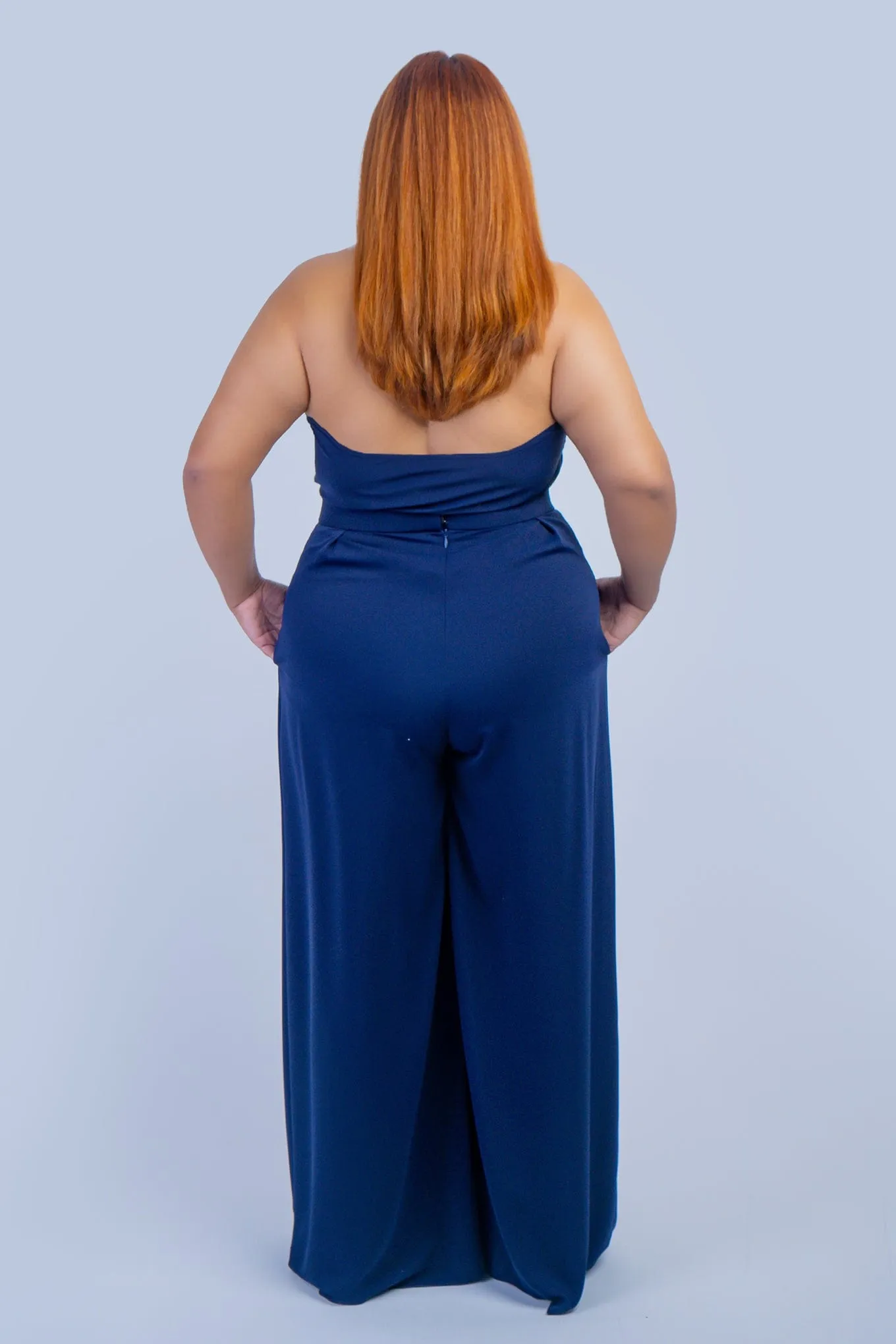 Navy Colina Cowl Neck Top