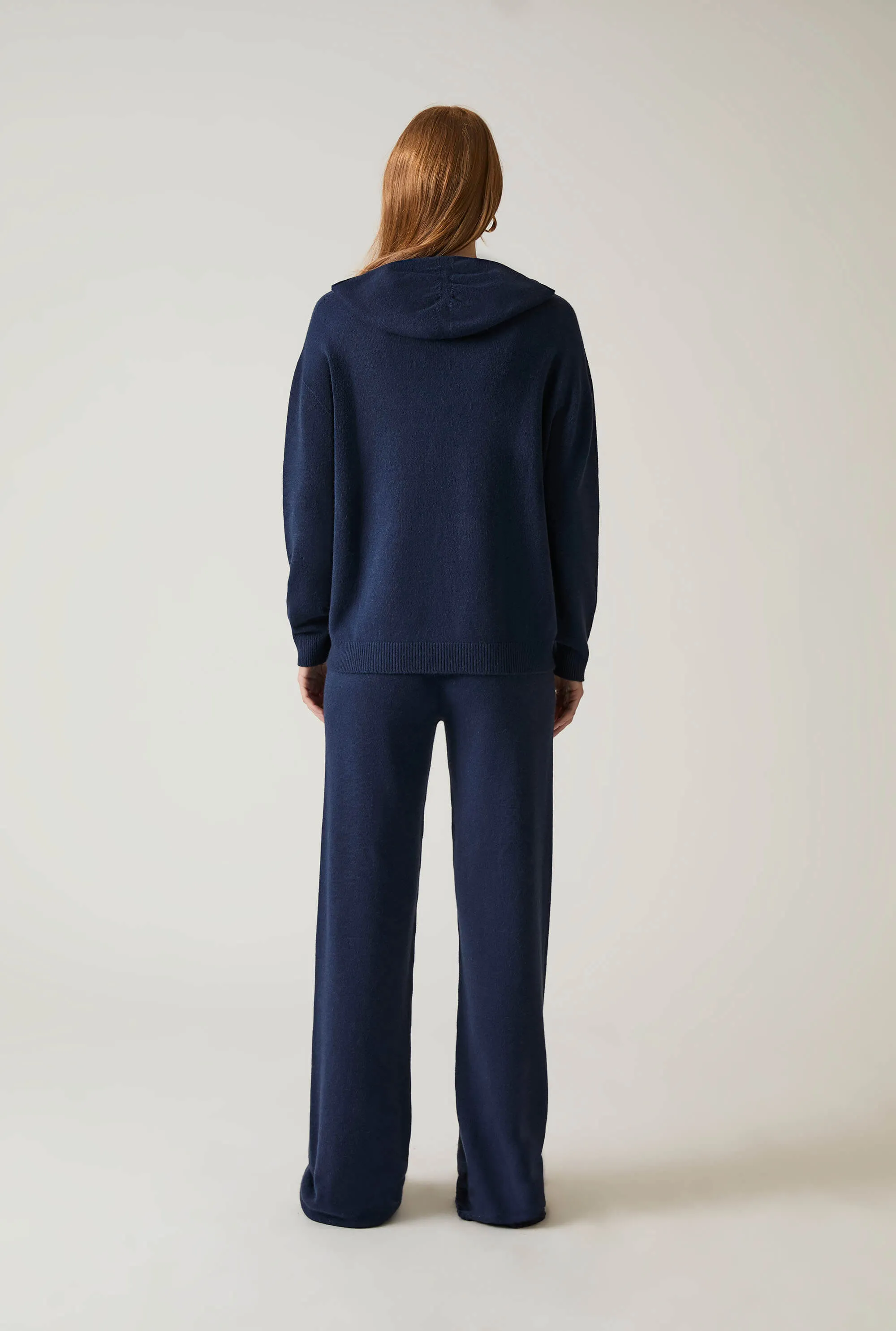 Navy Knitted Trousers