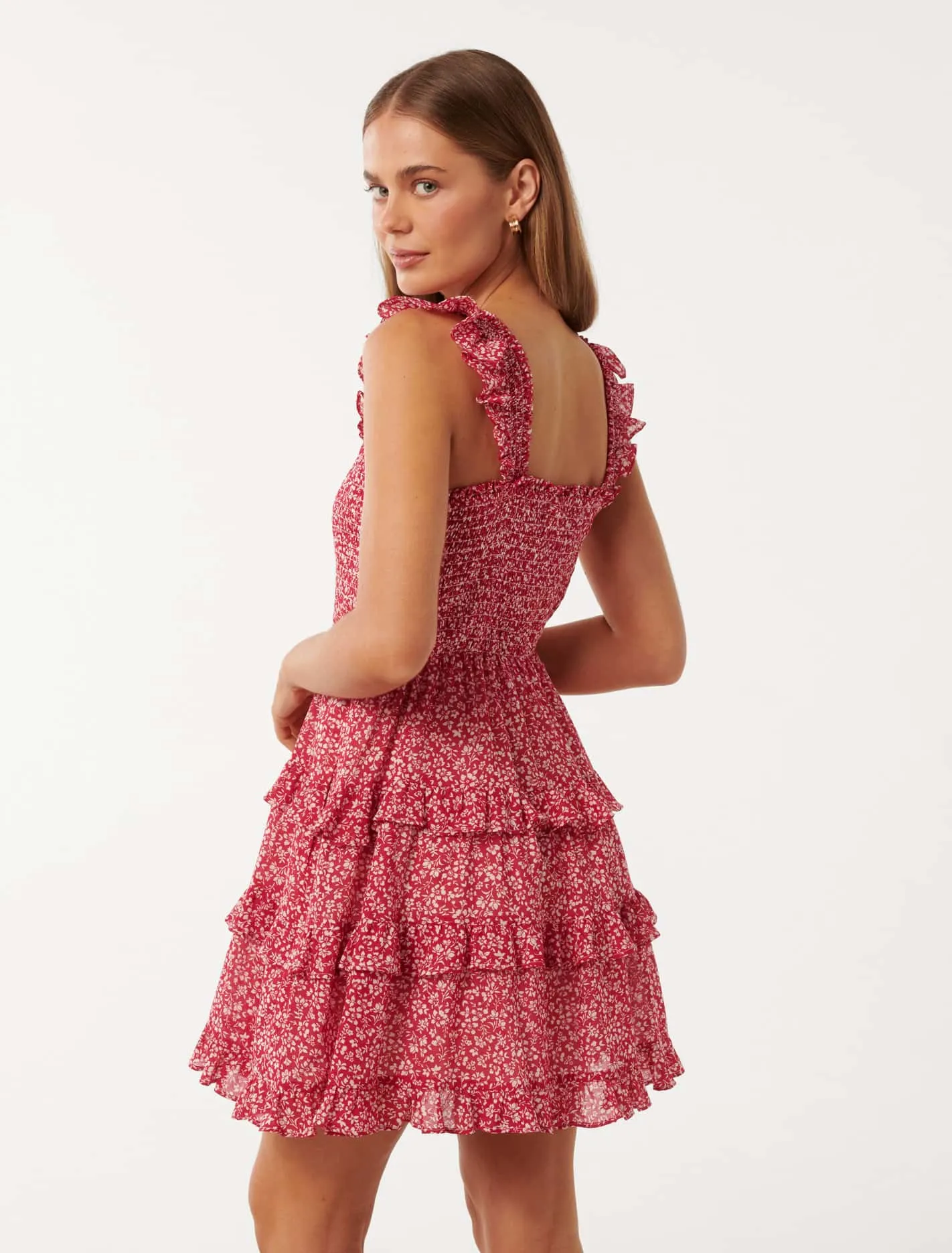 Odette Printed Cotton Mini Dress