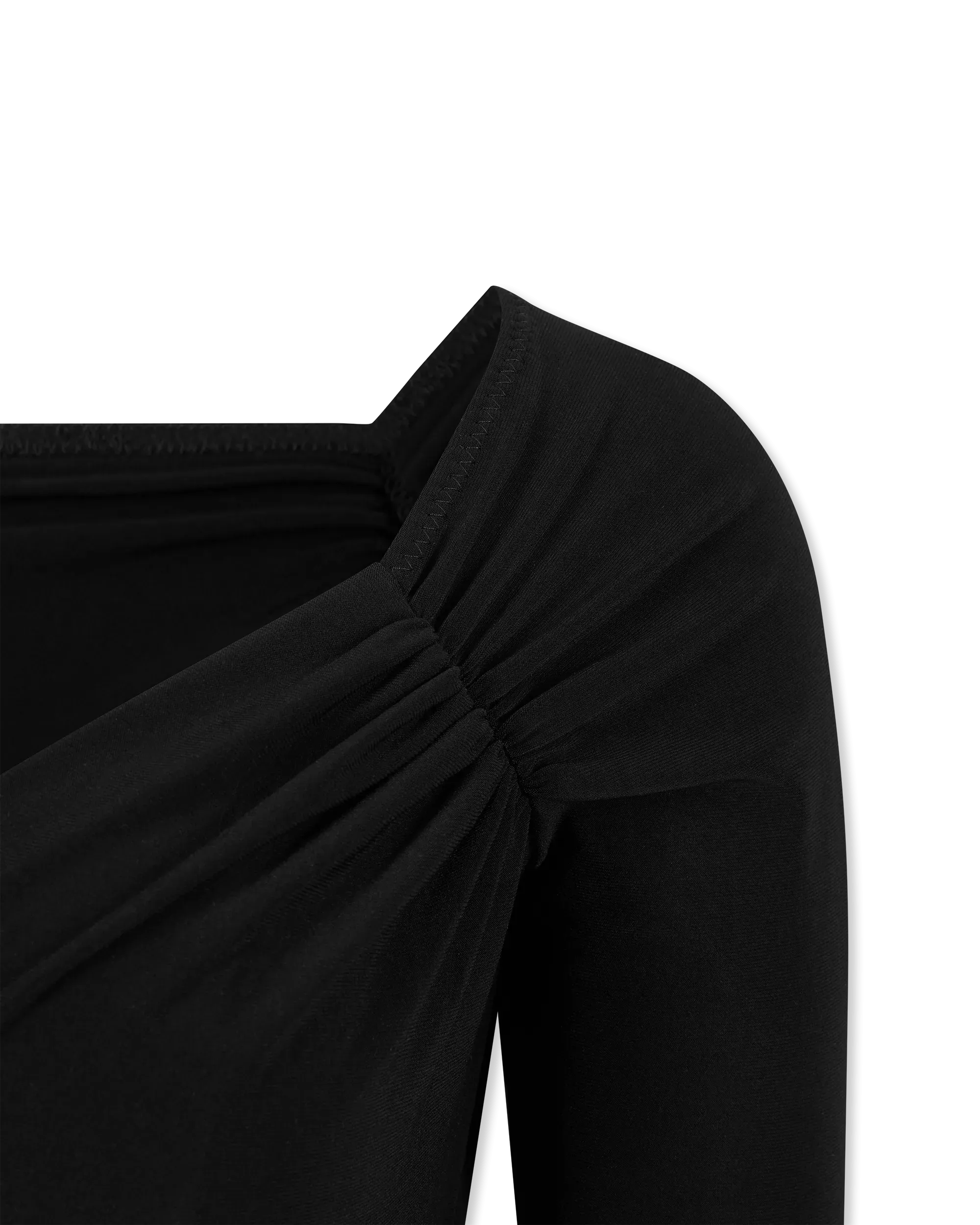 Off Shoulder Sweetheart Side Drape Gown