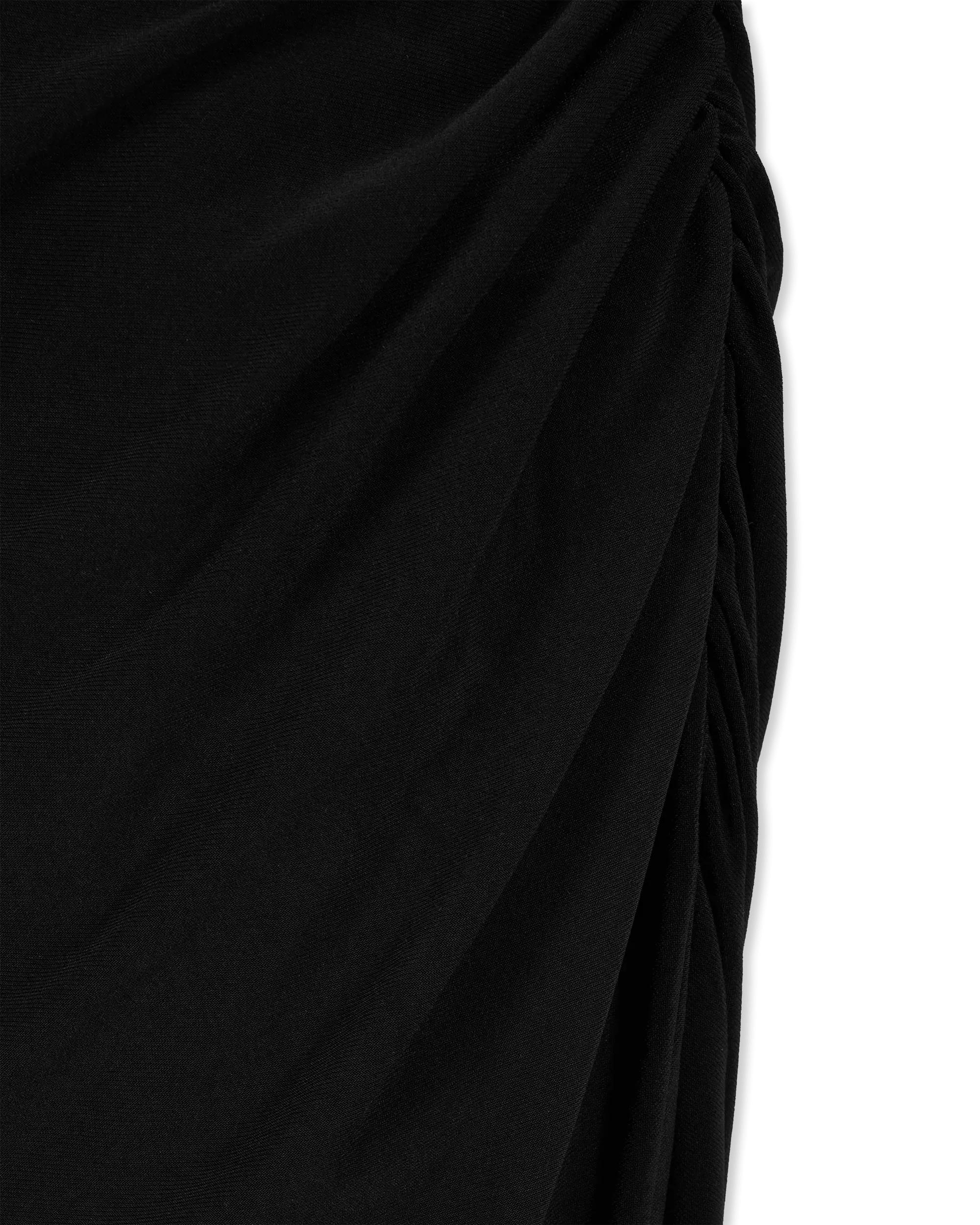 Off Shoulder Sweetheart Side Drape Gown