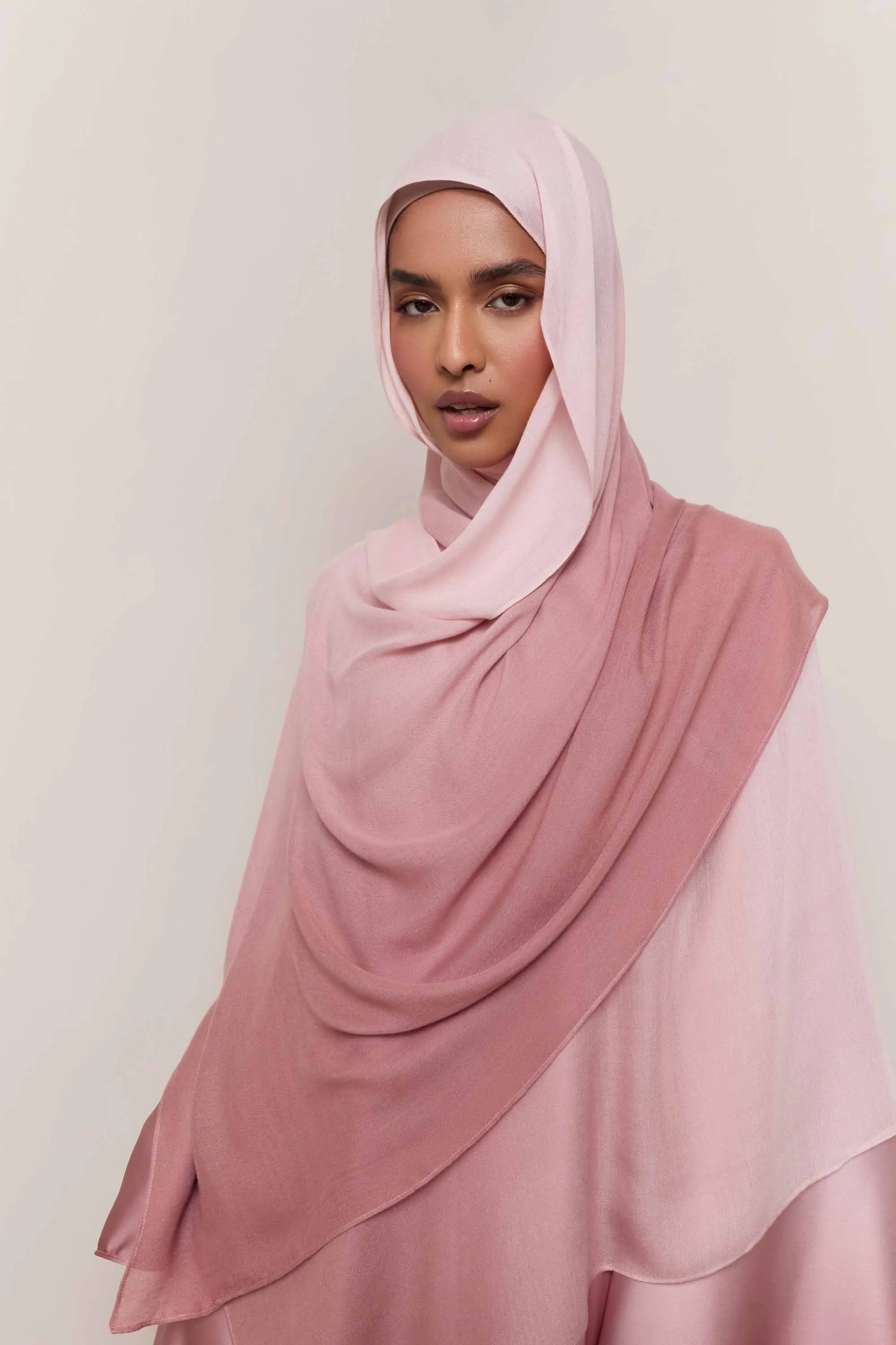 Ombre Modal Hijab - Pink Pearl