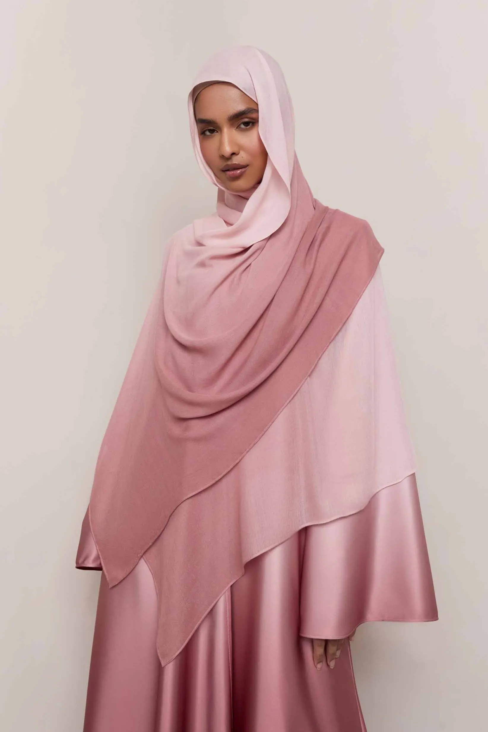 Ombre Modal Hijab - Pink Pearl