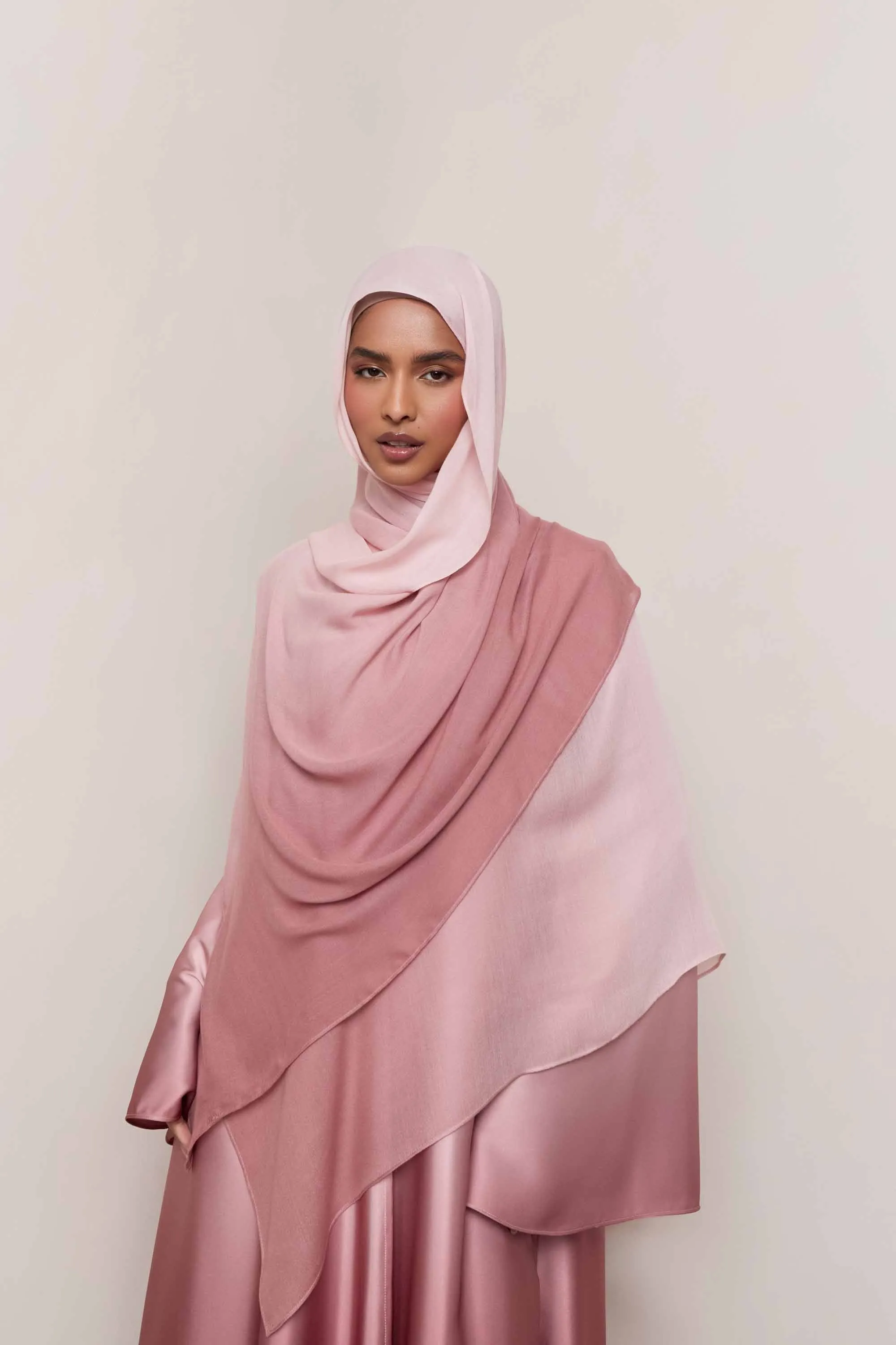 Ombre Modal Hijab - Pink Pearl