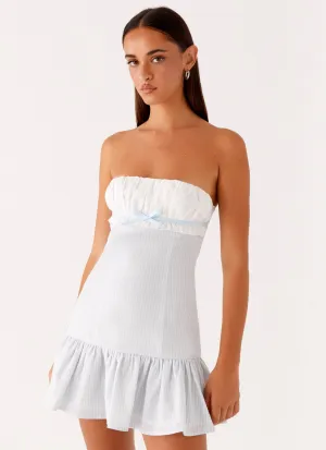 Purpose Mini Dress - Blue White Stripe