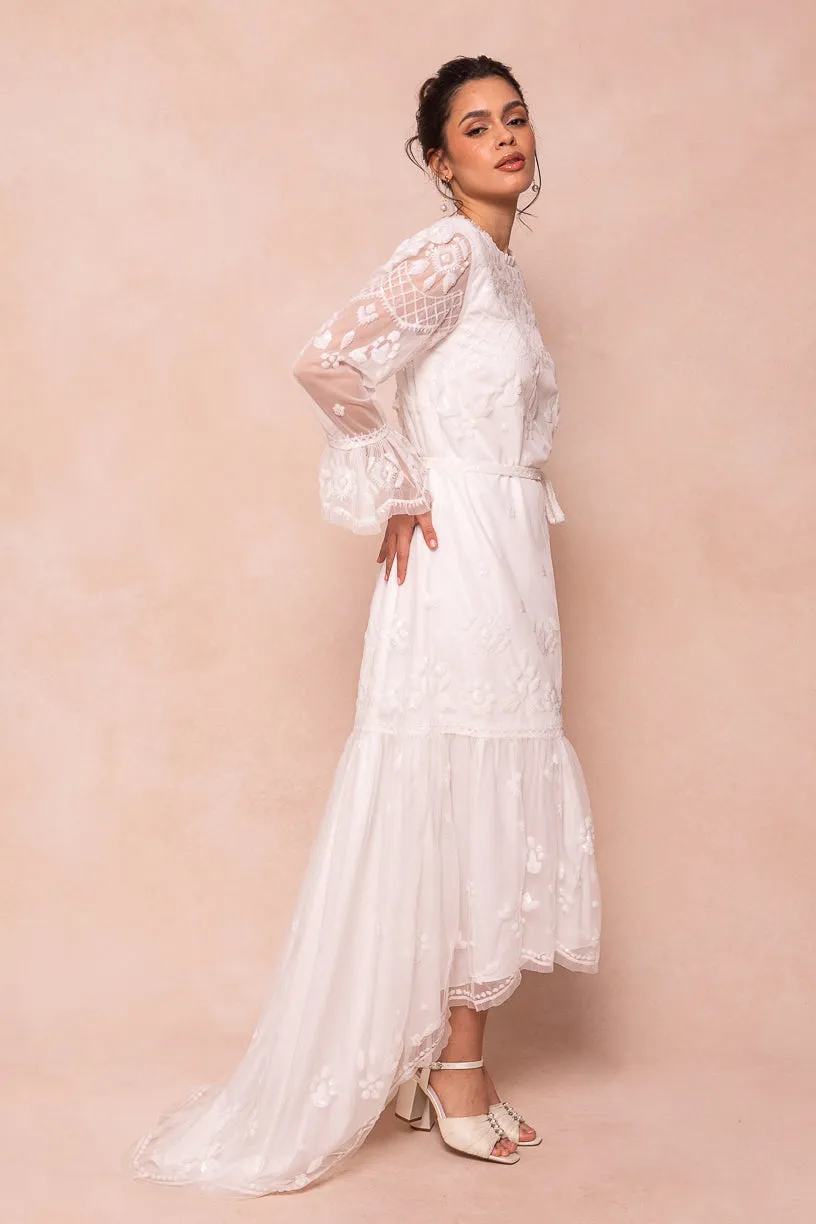Queenie Dress in White